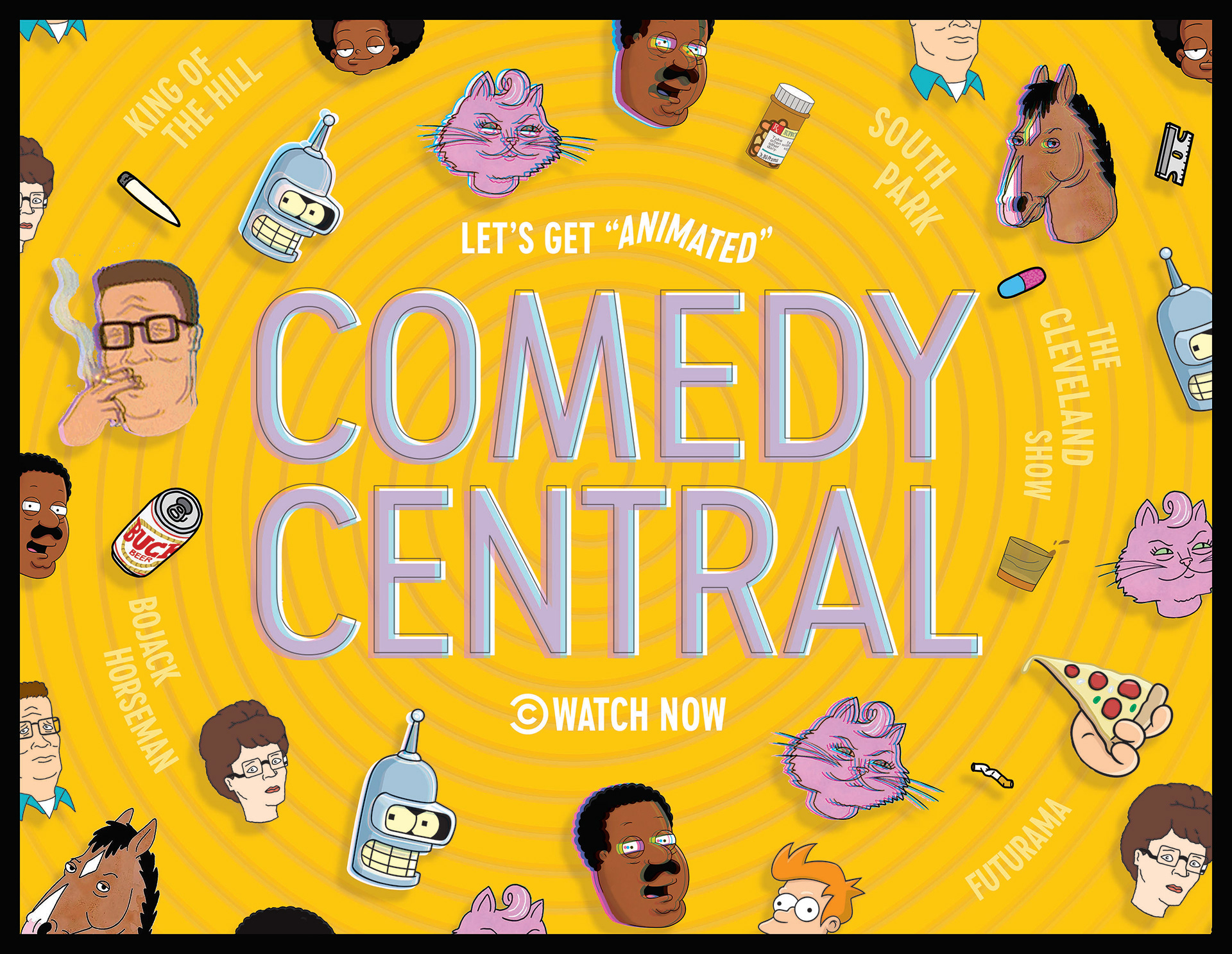 Comedy Central — Animation Party "Let's Get Animated/Animation High" Alternative Style Frame Direction