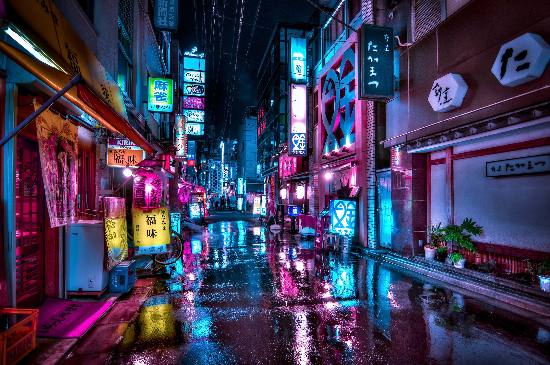 SHINBASHI AT NIGHT