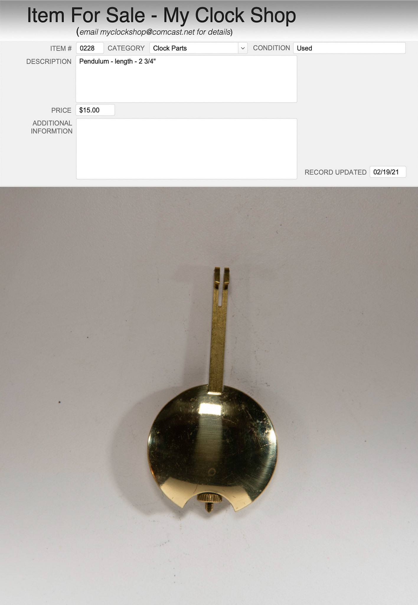 Item # 0228