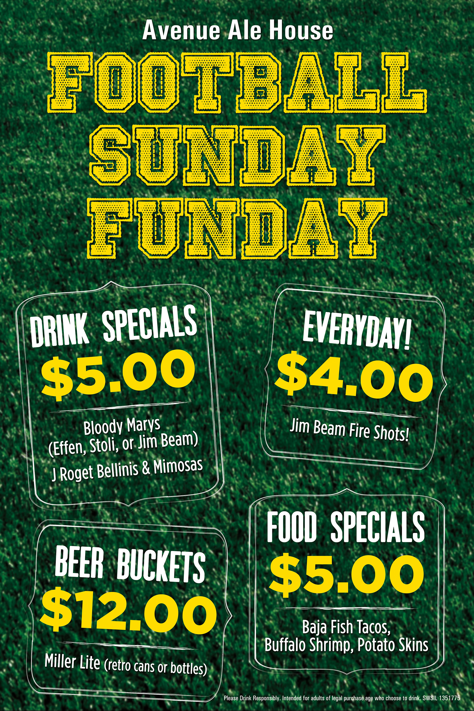 Sunday Football Specials