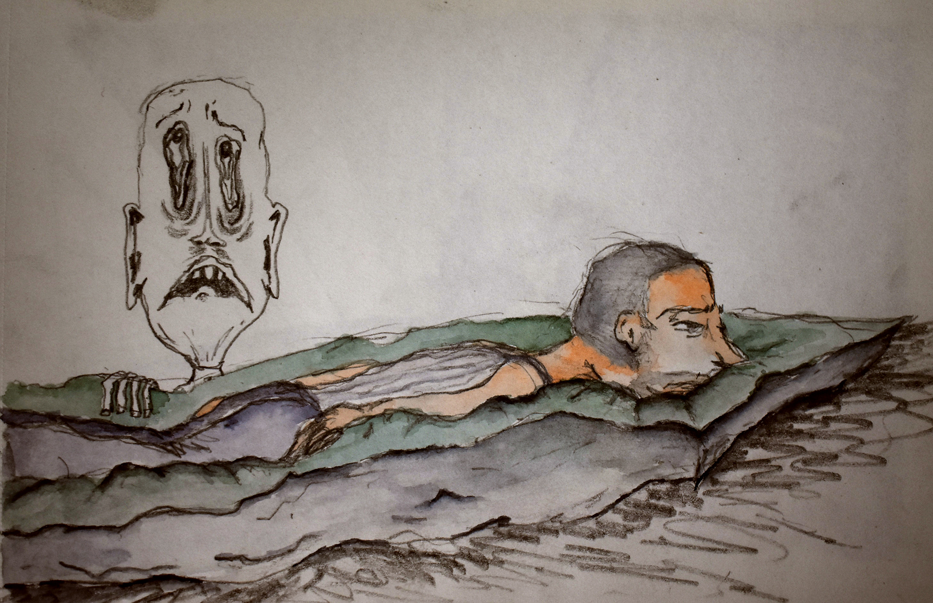 Leave me alone, Jonathan | pencil, aquarel