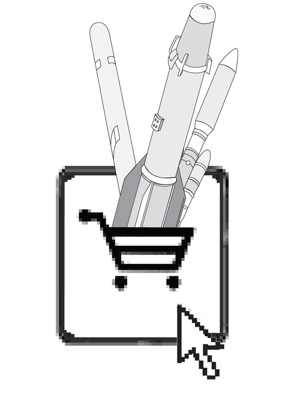 Missiles sold online.