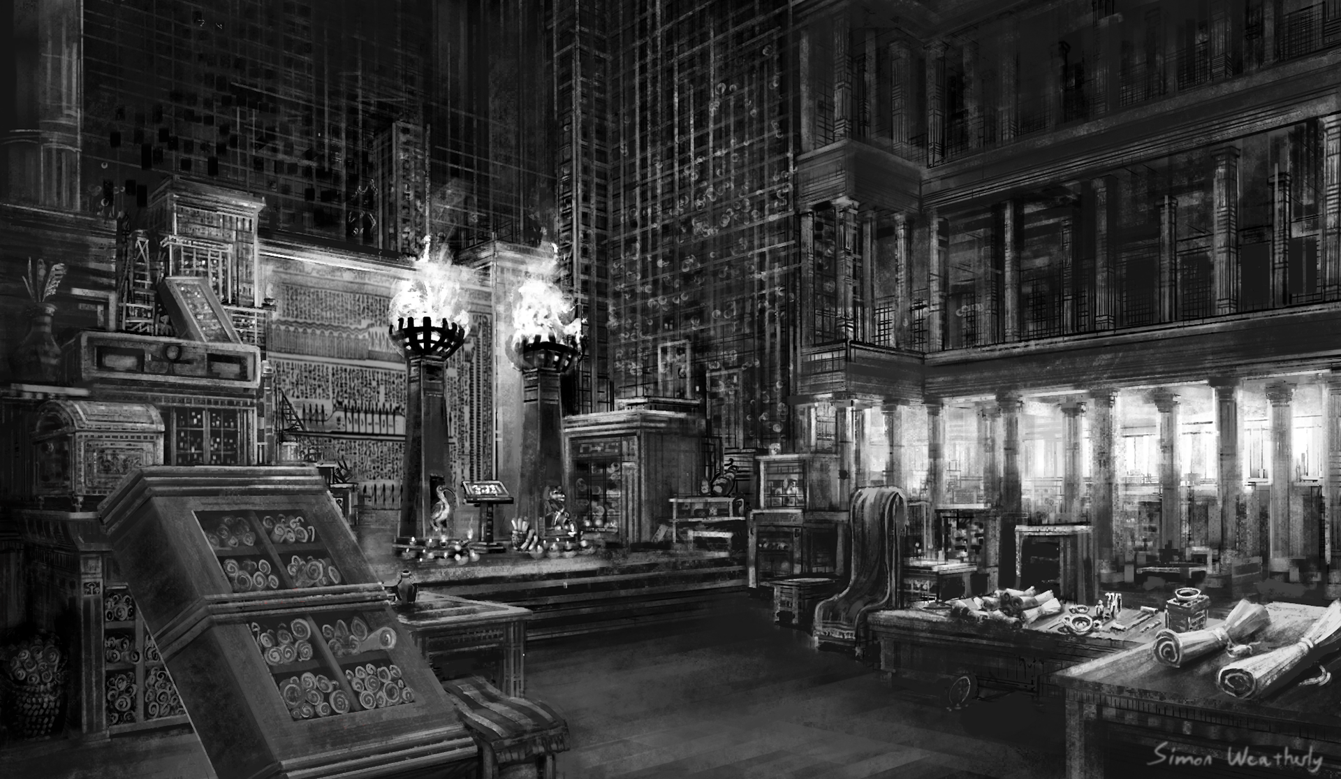 Thoth's Library Level Interior