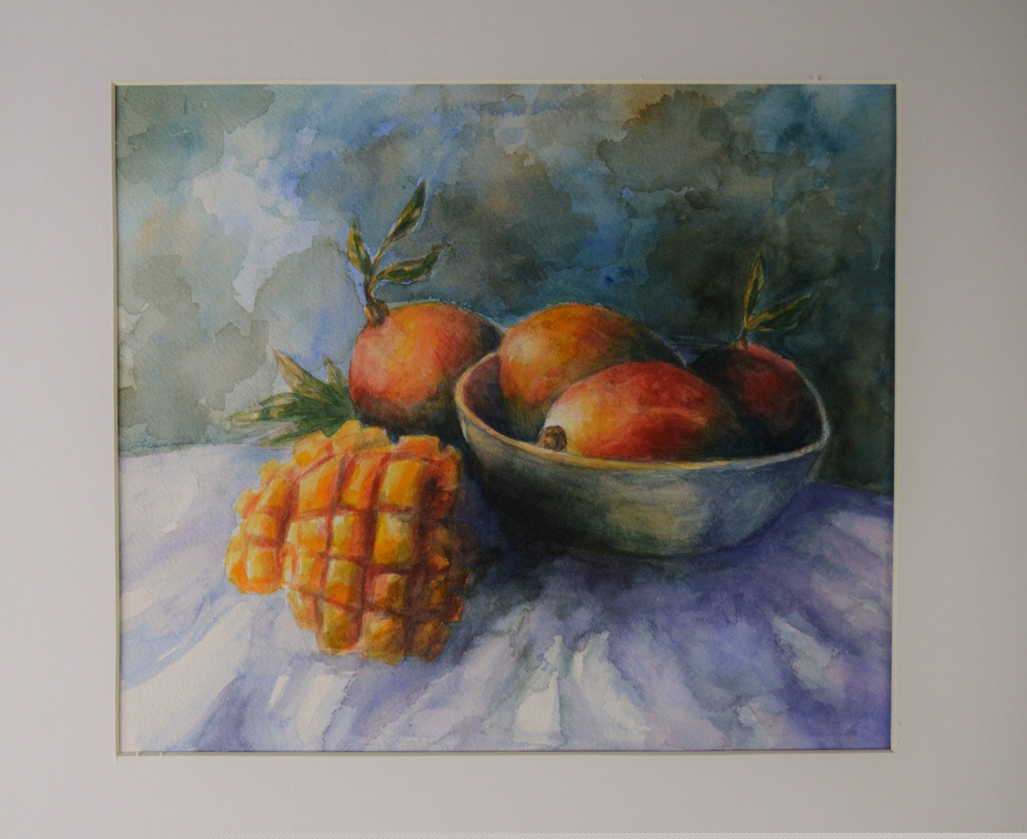 Josephine Storey, Grade 10, Carroll High School. Pineapple, Painting. Scott Kilmer, Educator.