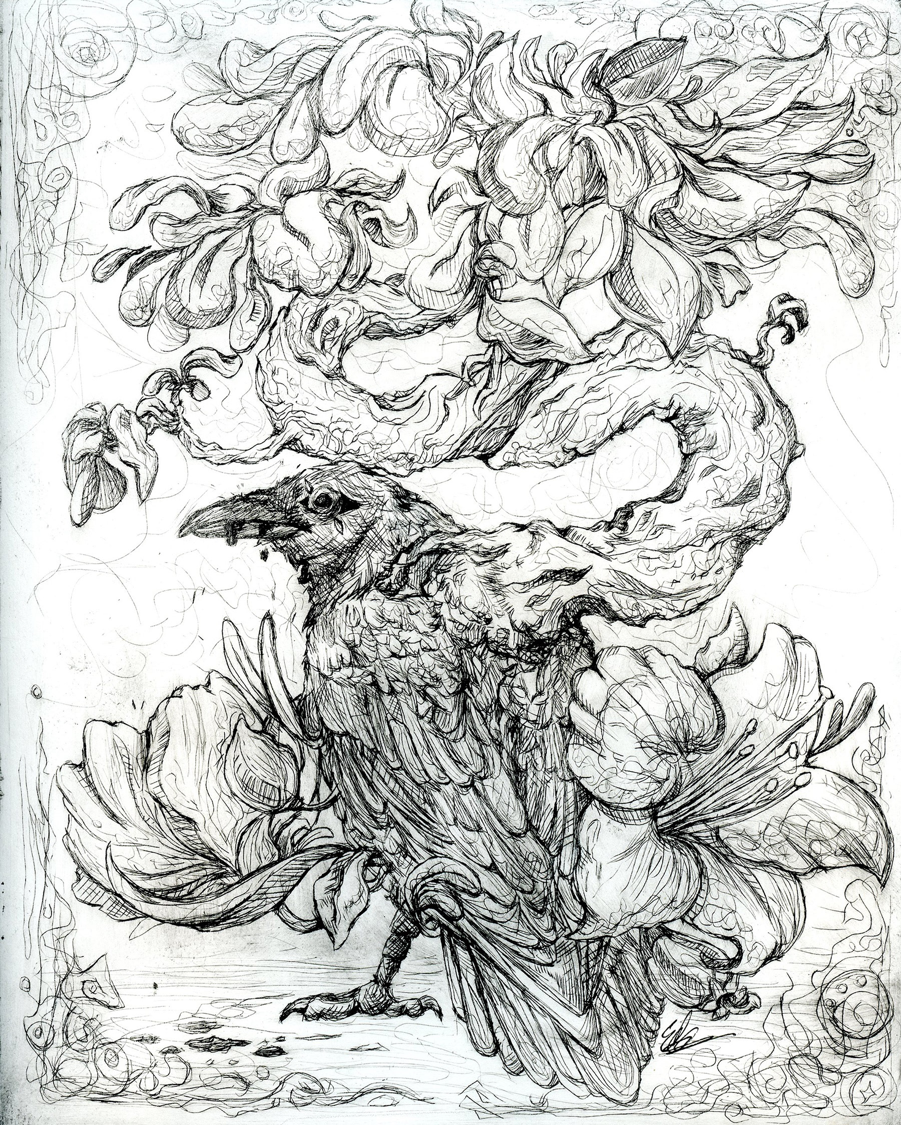 Elise Delaney, Grade 11, Homestead High School. all natural, Printmaking. Sarah Jones, Educator.