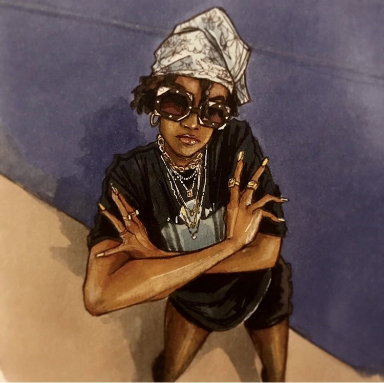 Anelise Fazzaro, Grade 10, Northrop High School. R1llyr1l Portrait, Drawing & Illustration. john platt, Educator.