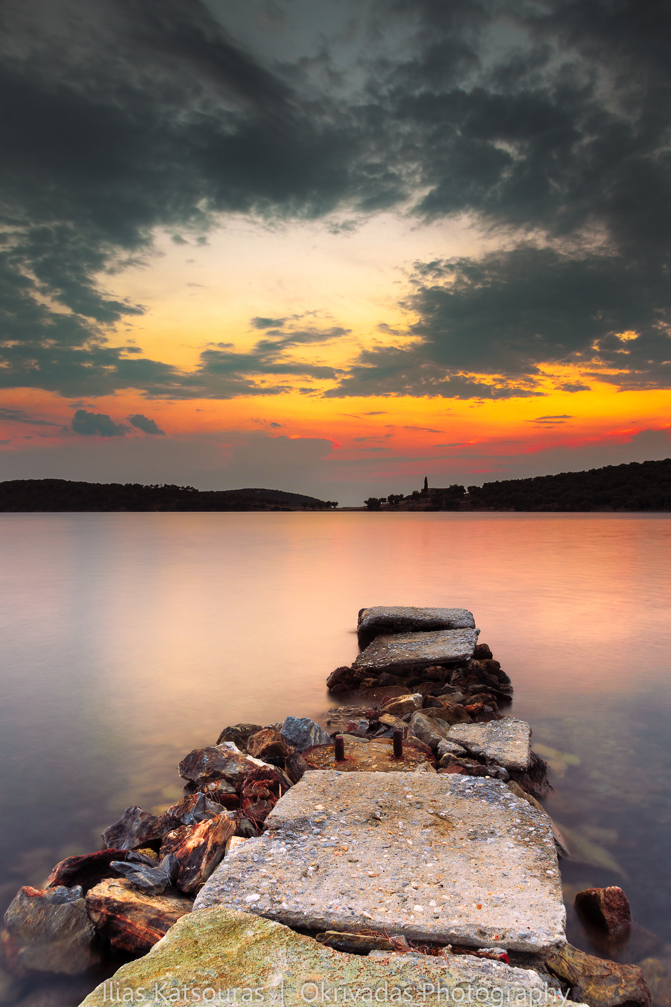 pelio sipias pier stones sunset seascape πήλιο σηπιάς πέτρες ηλιοβασίλεμα τοπίο