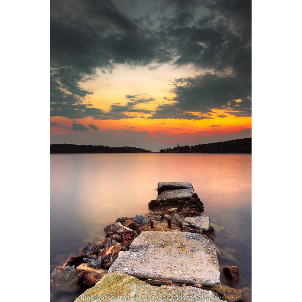 pelio sipias pier stones sunset seascape πήλιο σηπιάς πέτρες ηλιοβασίλεμα τοπίο