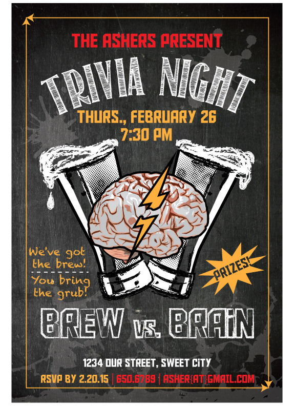 Rebecque Asher Trivia Night Flyer