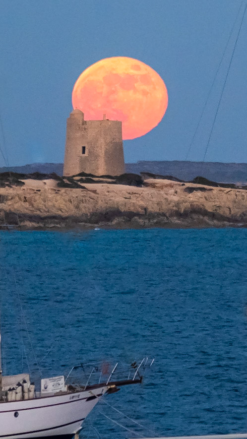 Full moon from Ses Salines, Ibiza