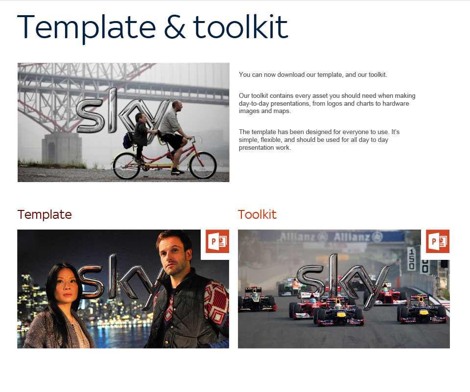 Sky brand assets site