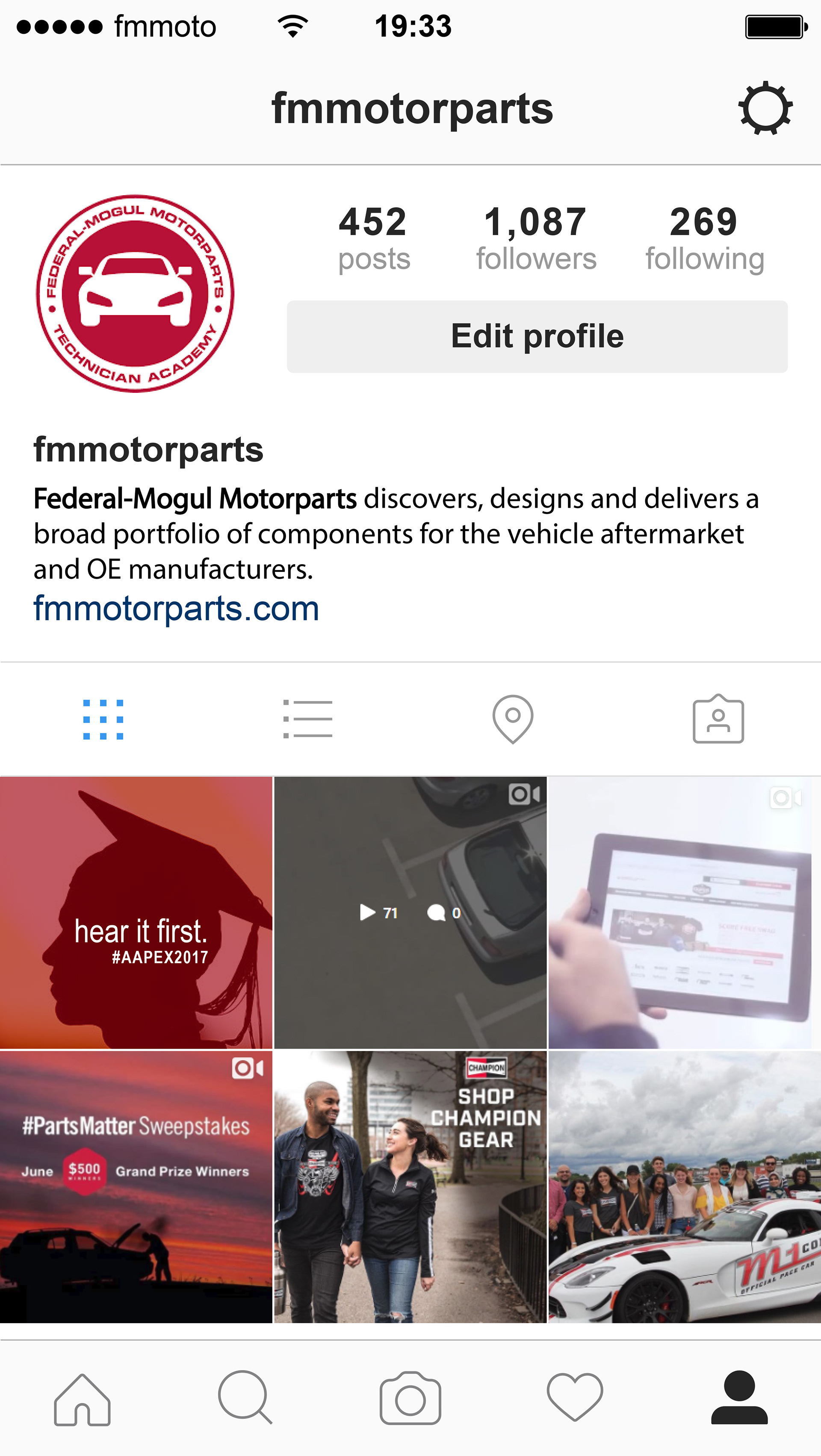 Catalyst Exhibits Case Study for Federal-Mogul Instagram Mock-up