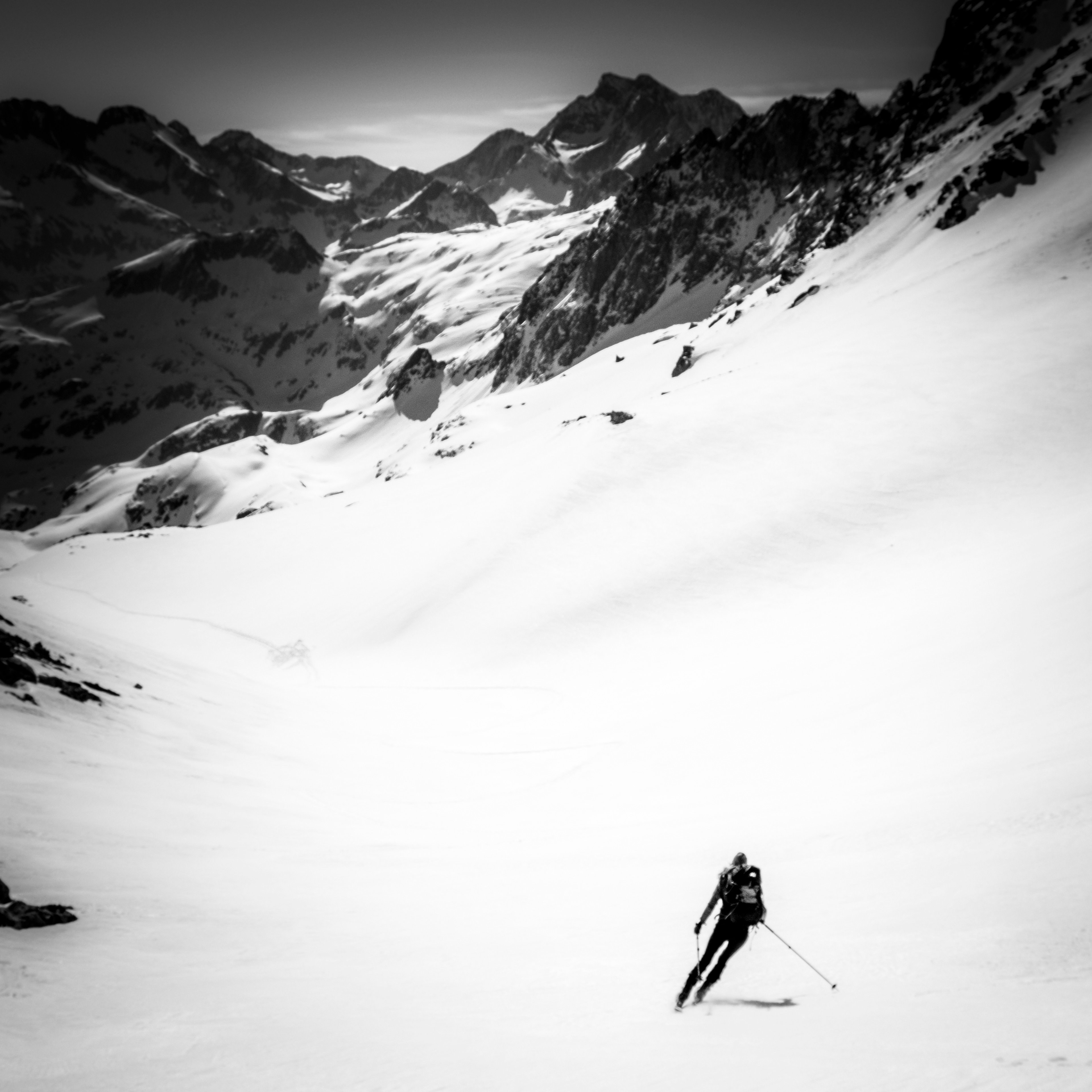 Descente du col de la Fache