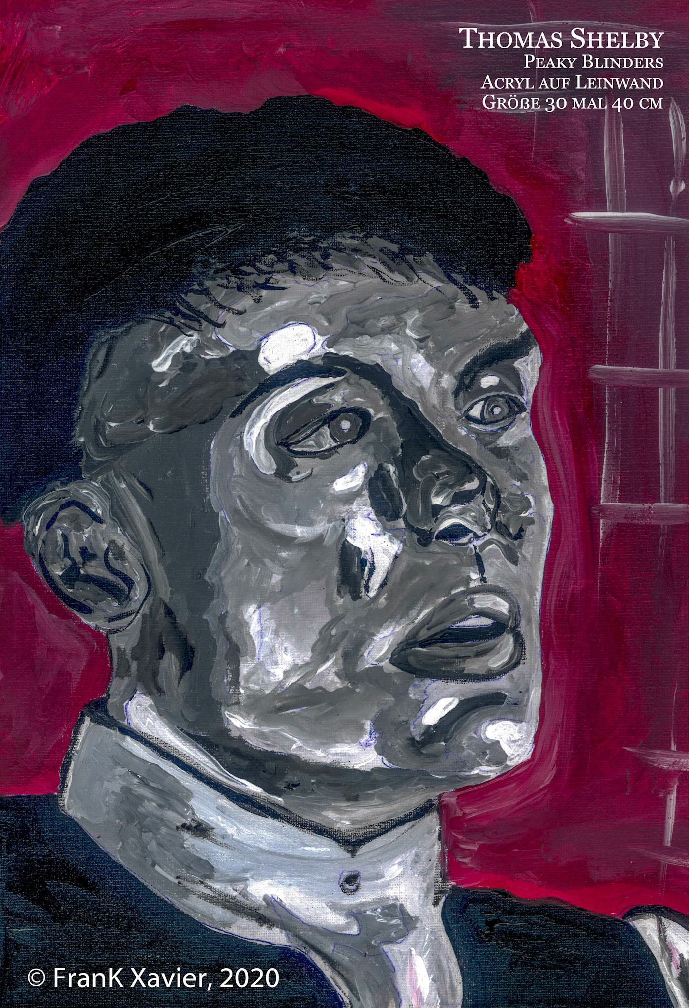 Thomas Shelby | Frank Xavier Original | Acryl auf Leinwand | Größe 30 mal 40 cm