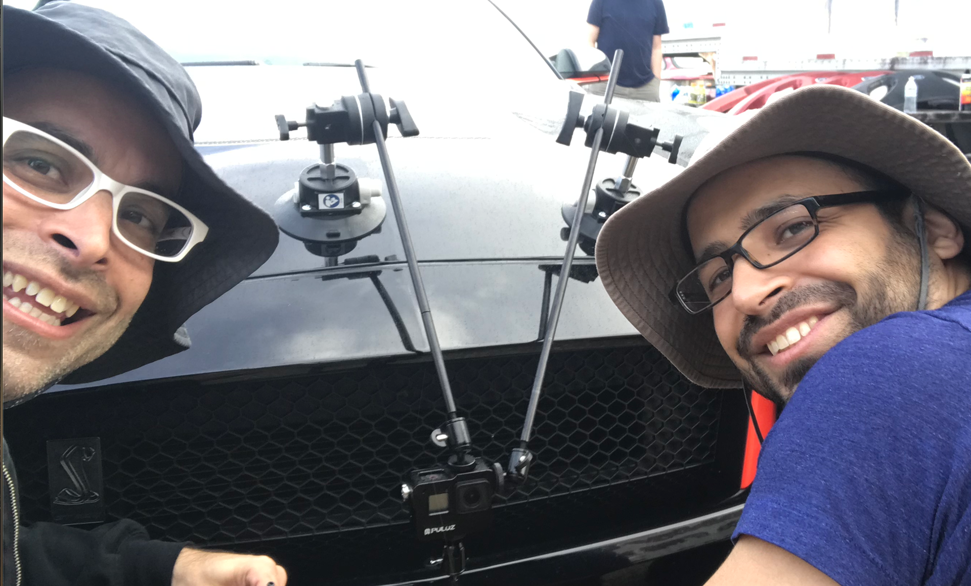 Alex and Dan rigging up gopros for an FPV perspective!