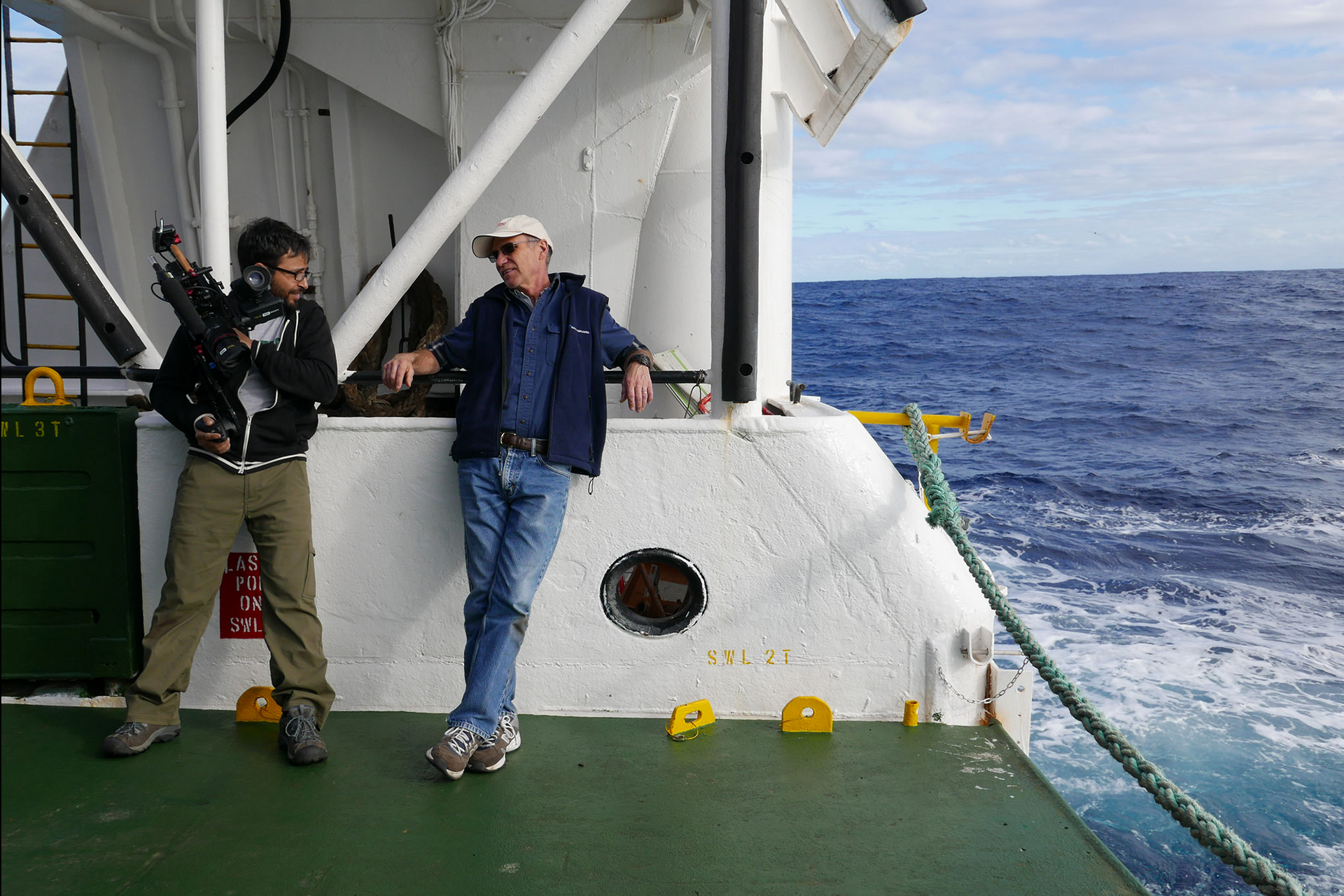 Dan and Oceanographer Scott Glenn talk about life while cruising 250 miles off the coast of South Africa.