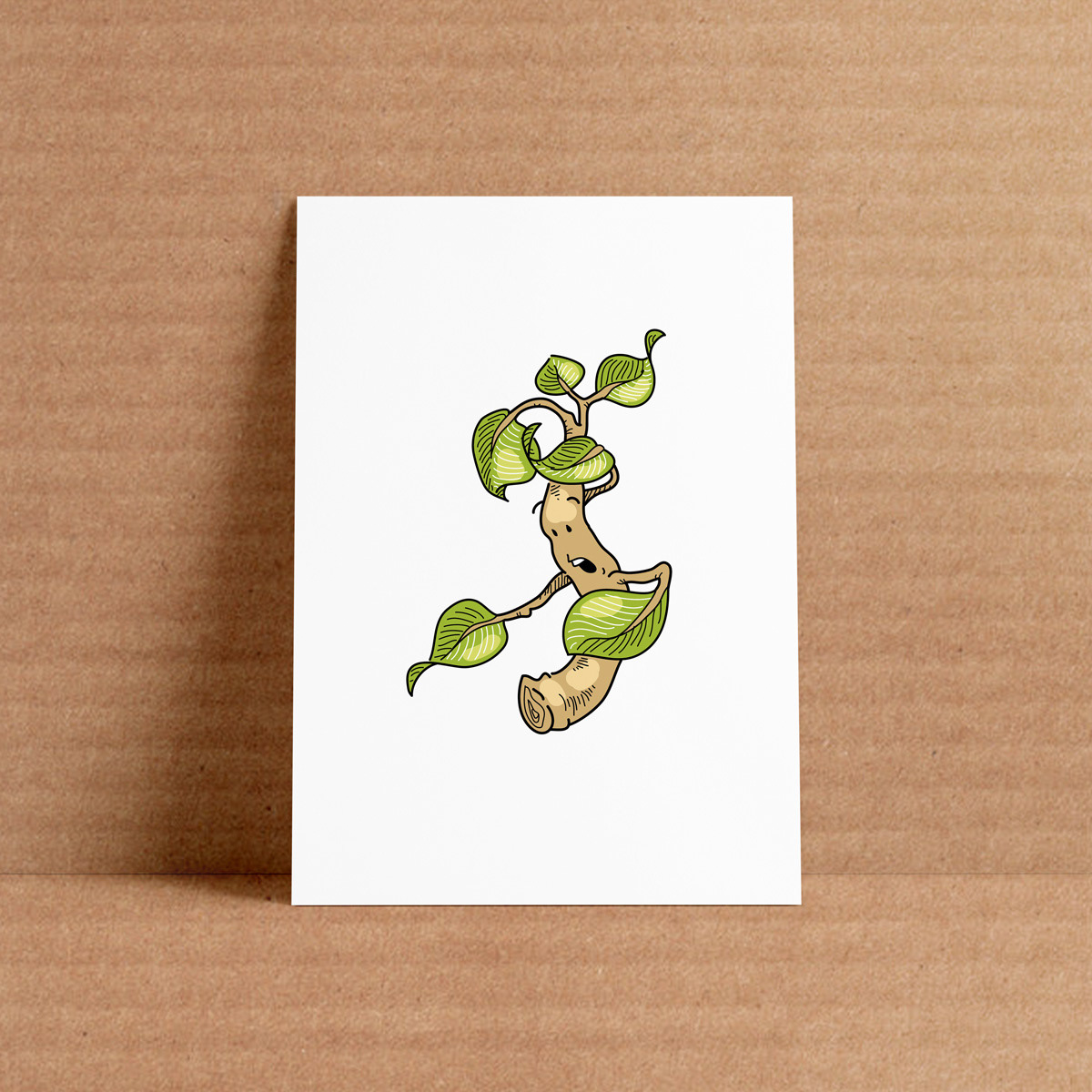 twig character illustration, vector illustration