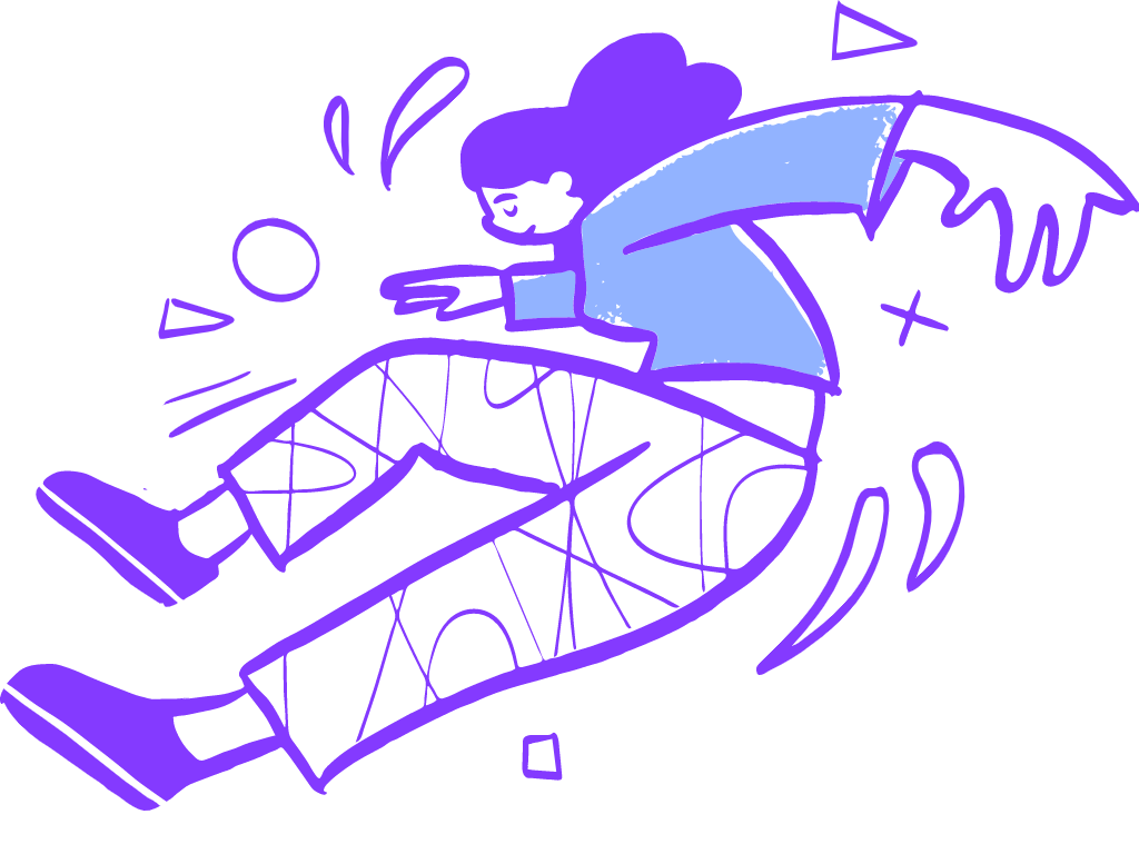 Image of woman in rhythmic swing (opendoodles.com)