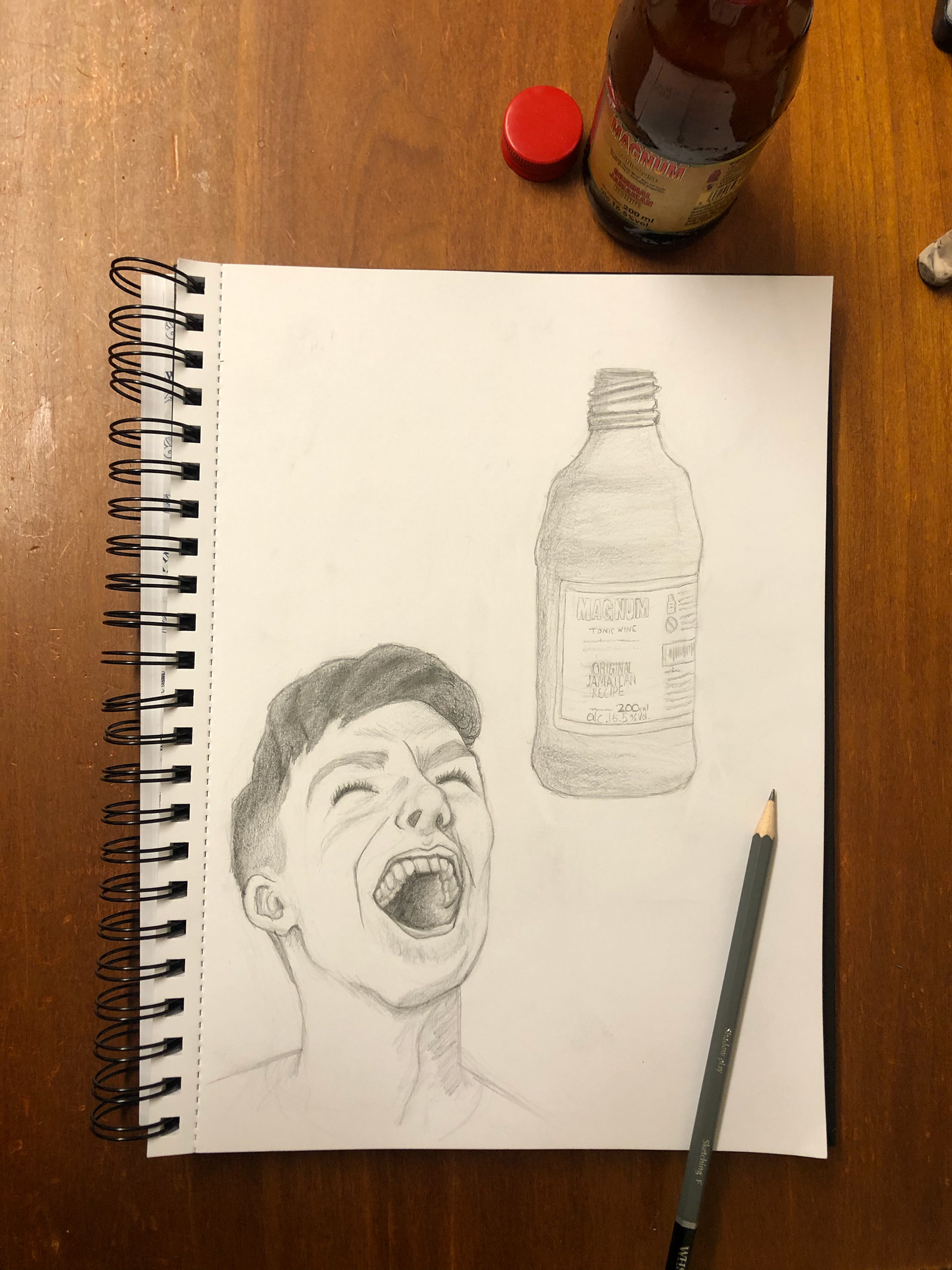 Sketch in pencil.