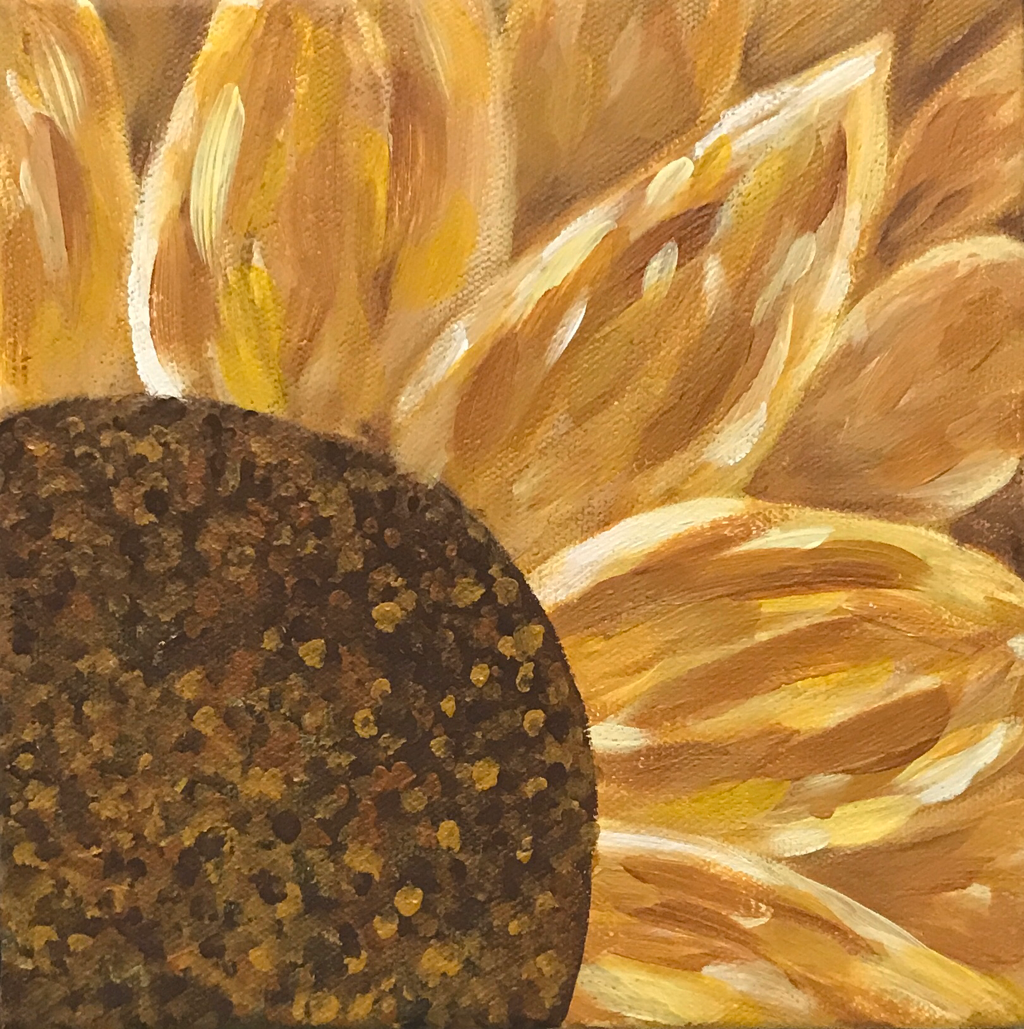"Sunflower" | 8" x 8" | Acrylic on canvas