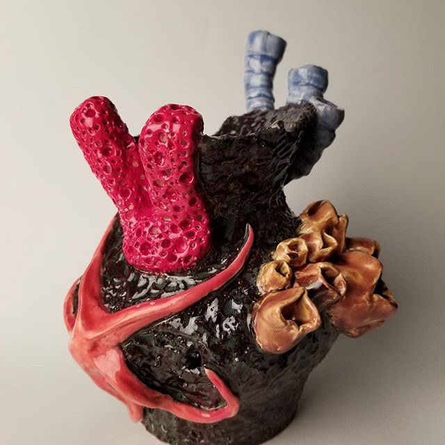 "Coral" | 8" × 5" × 5" | Clay