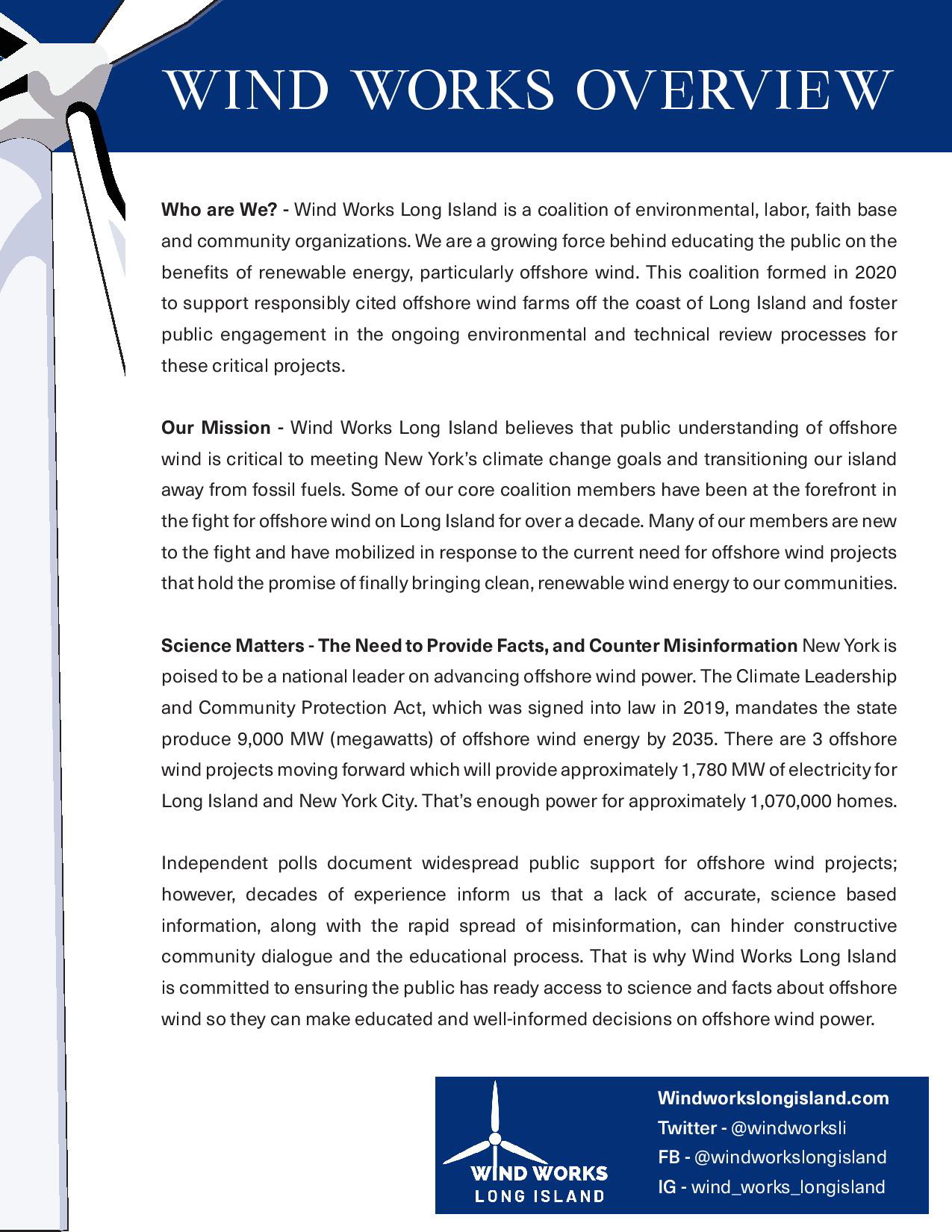 Wind Works Fact Sheet