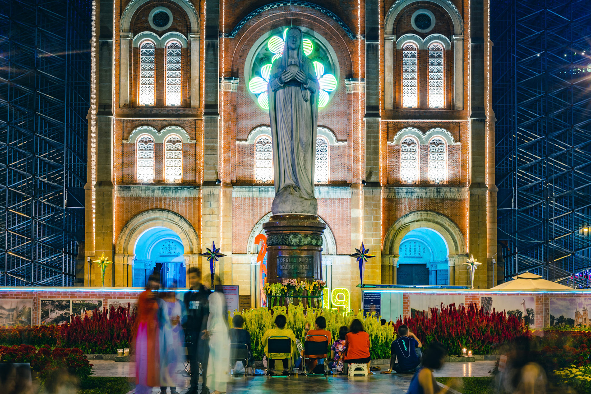 Chuc mung nam moi 2019. Happy New Year in Asia. Luna new year celebration. Ho Chi Minh City, Vietnam 2019