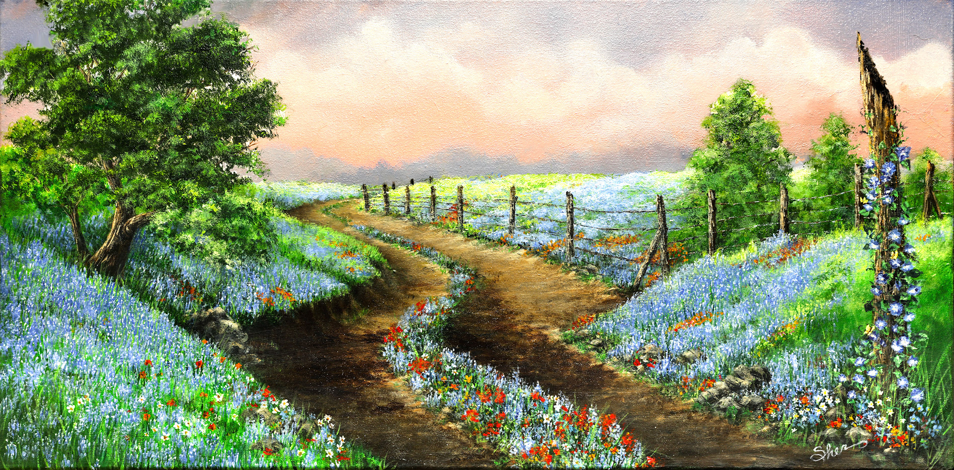 Bluebonnets - Acrylic