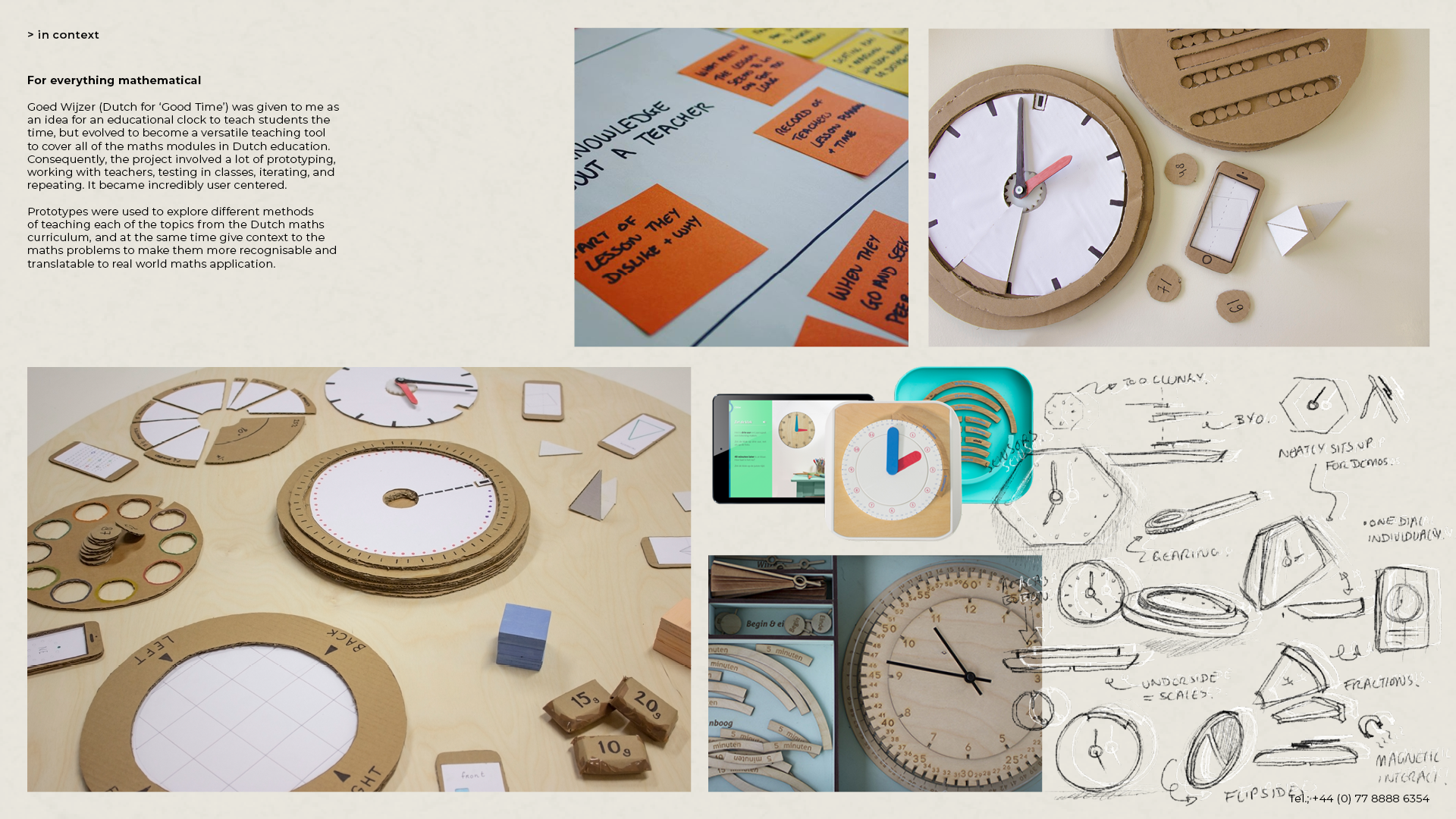 card prototyping functionality of the good wijzer educational clock maths tool 