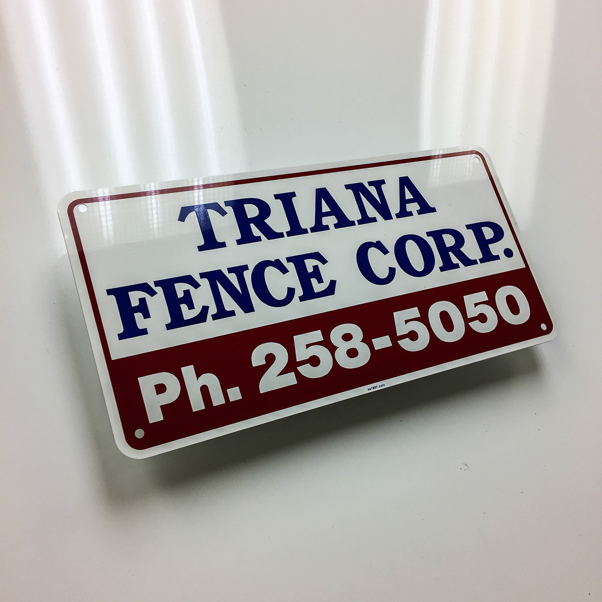 Metal Fence Sign