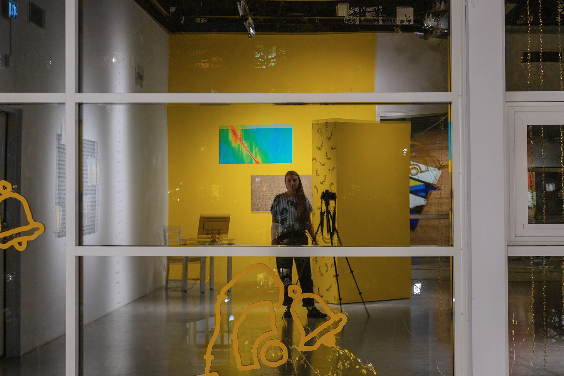 Monika Balu self portrait documenting exhibition