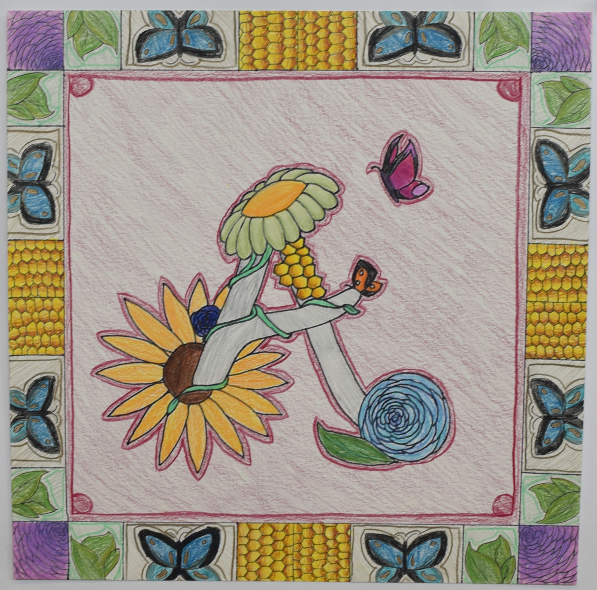 Alyssa Jones, The Blooming A, Drawing & Illustration, Brecksville Broadview Hts Middle School, Educator: Ann Henderson, Grade 7, Honorable Mention