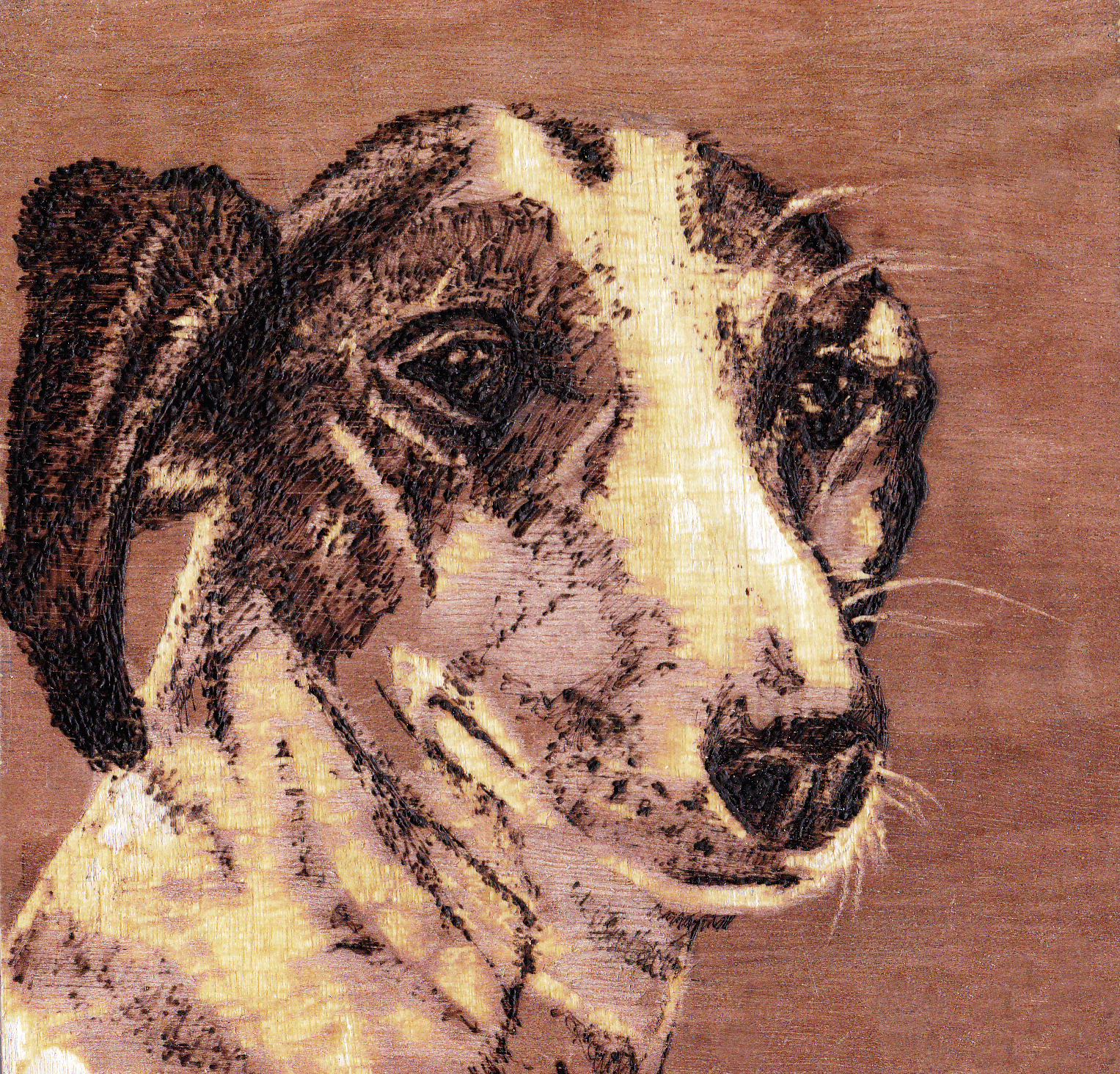 Jacob - 2014, pyrography on beechwood