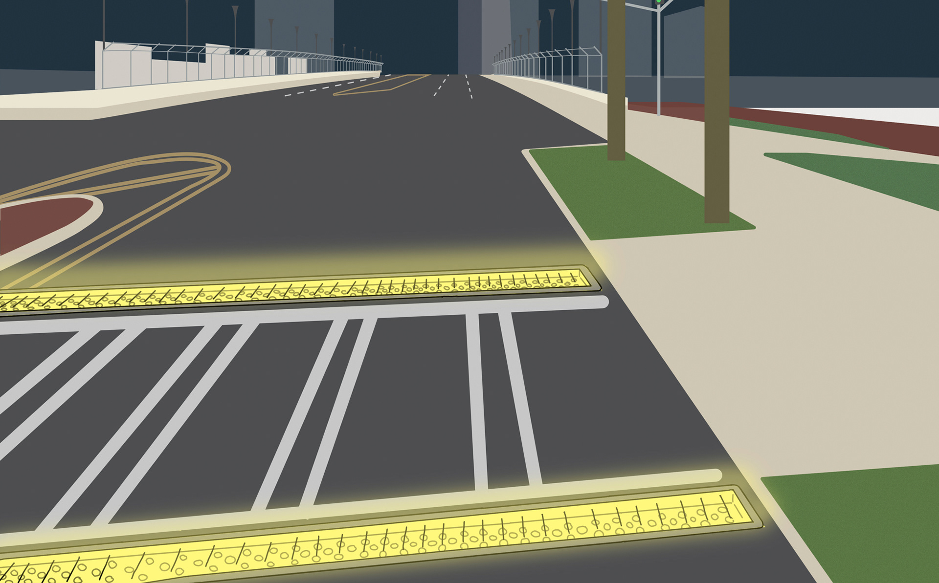 lighted crosswalk