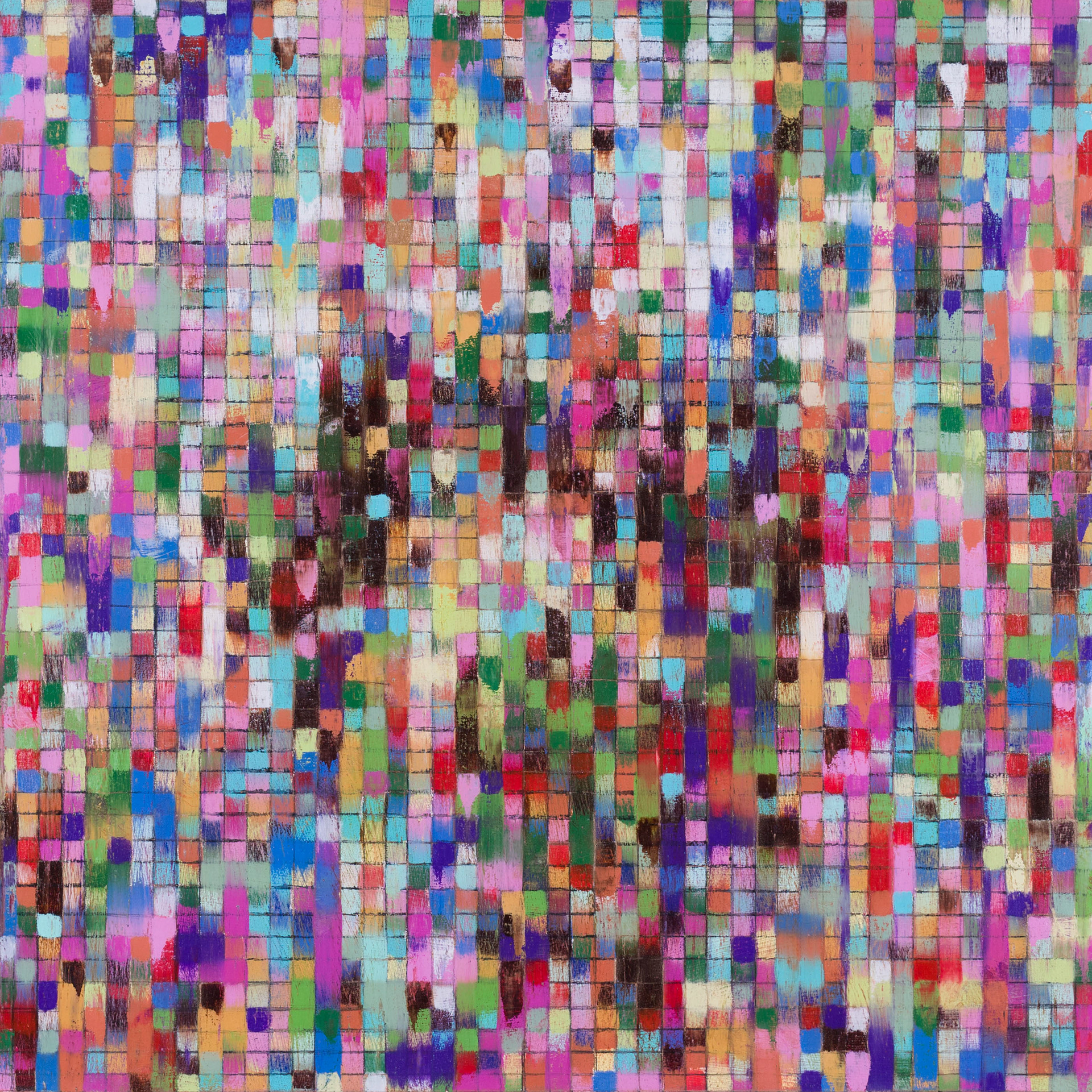 2304.18.4 - oil, acrylic, chalk on panel, 24"x24", 2018