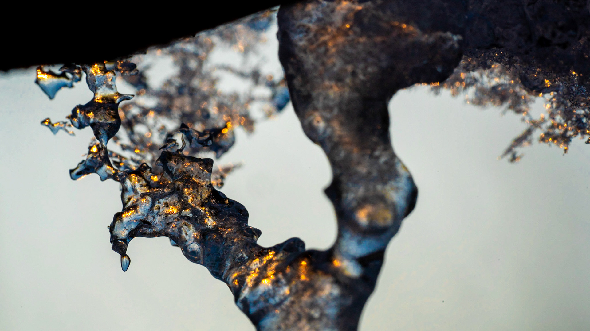 Ice structure in evening light