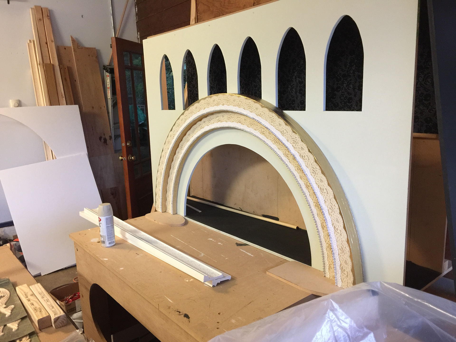 i made the foam core stage arches