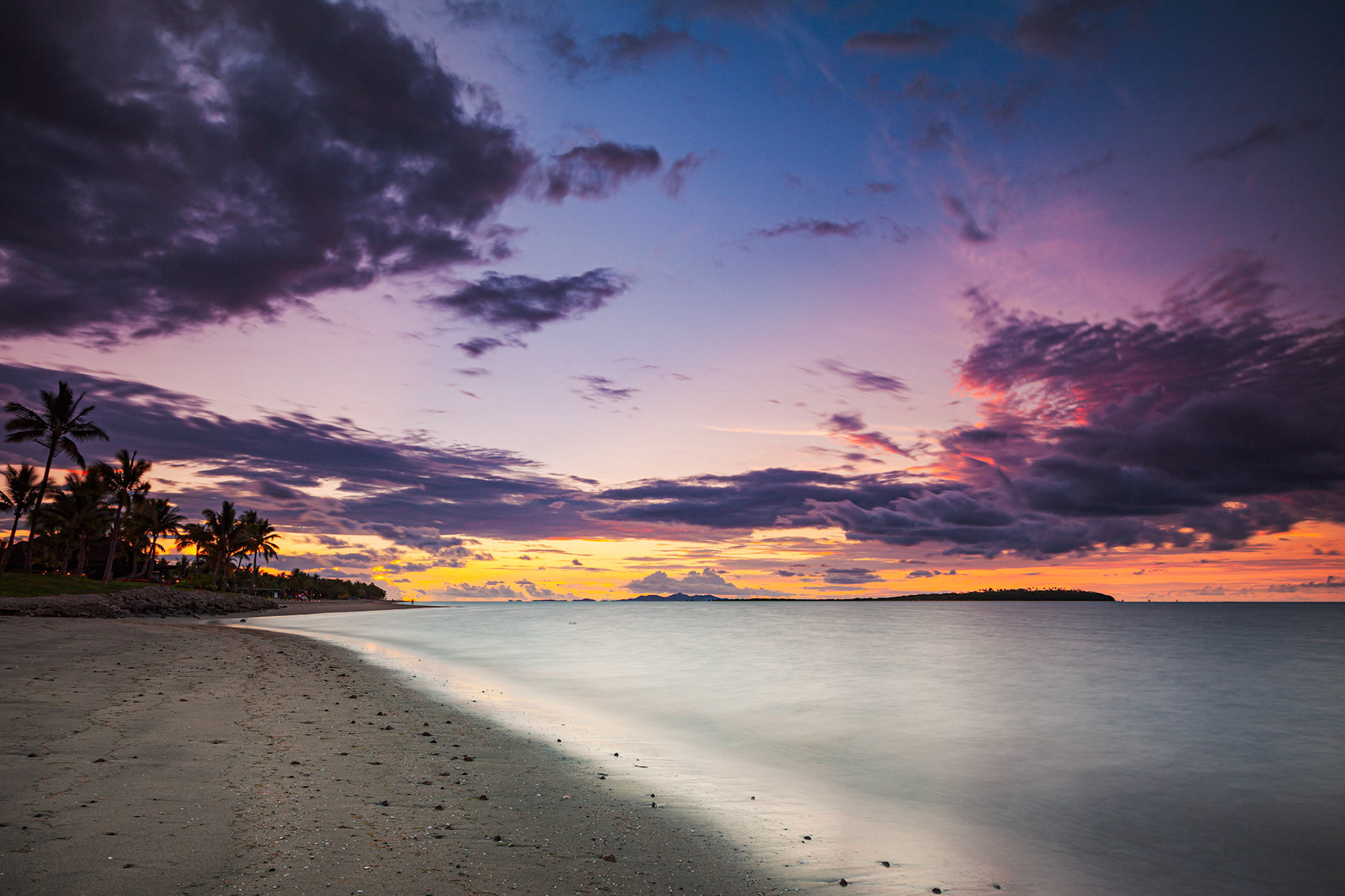 A Beautiful Sunset over the west coast of Fiji.