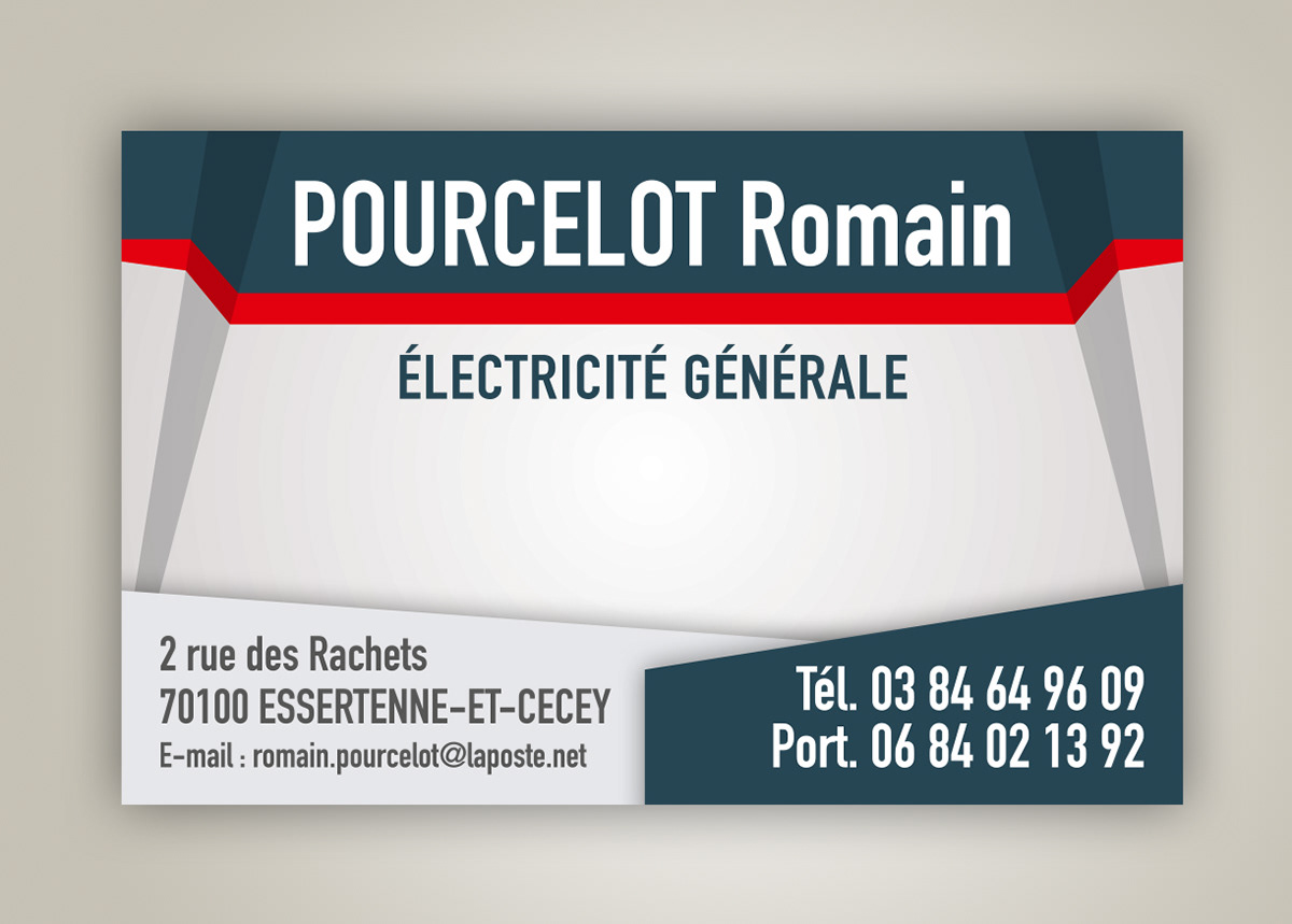 Carte de visite Pourcelot Romain.