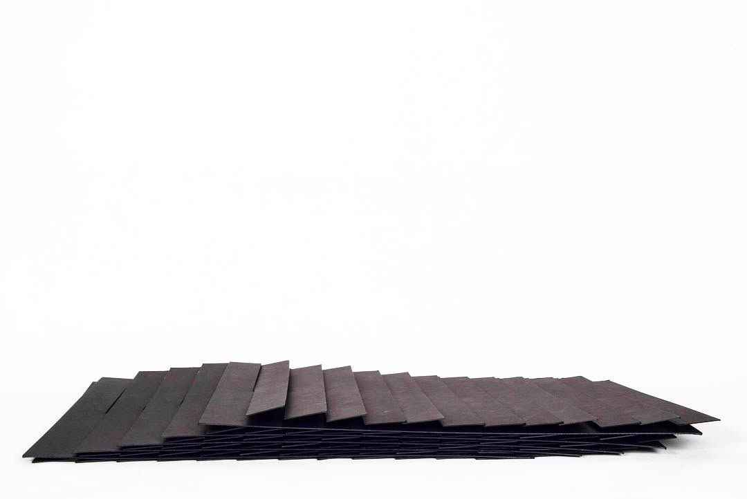 The stool folds down for easy storage.