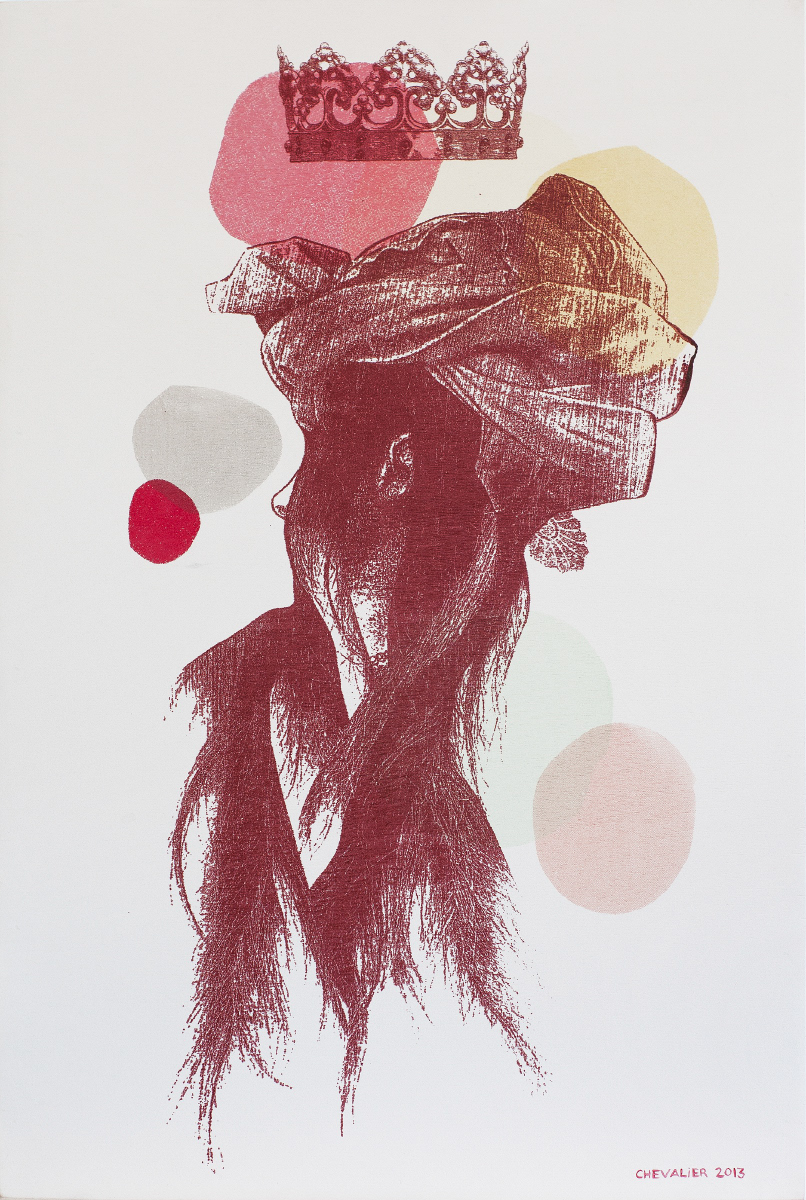 EUGÉNIE sérigraphie sur panneau de merisier, 40.64 cm x 60.96 cm, tirage unique, 2013
