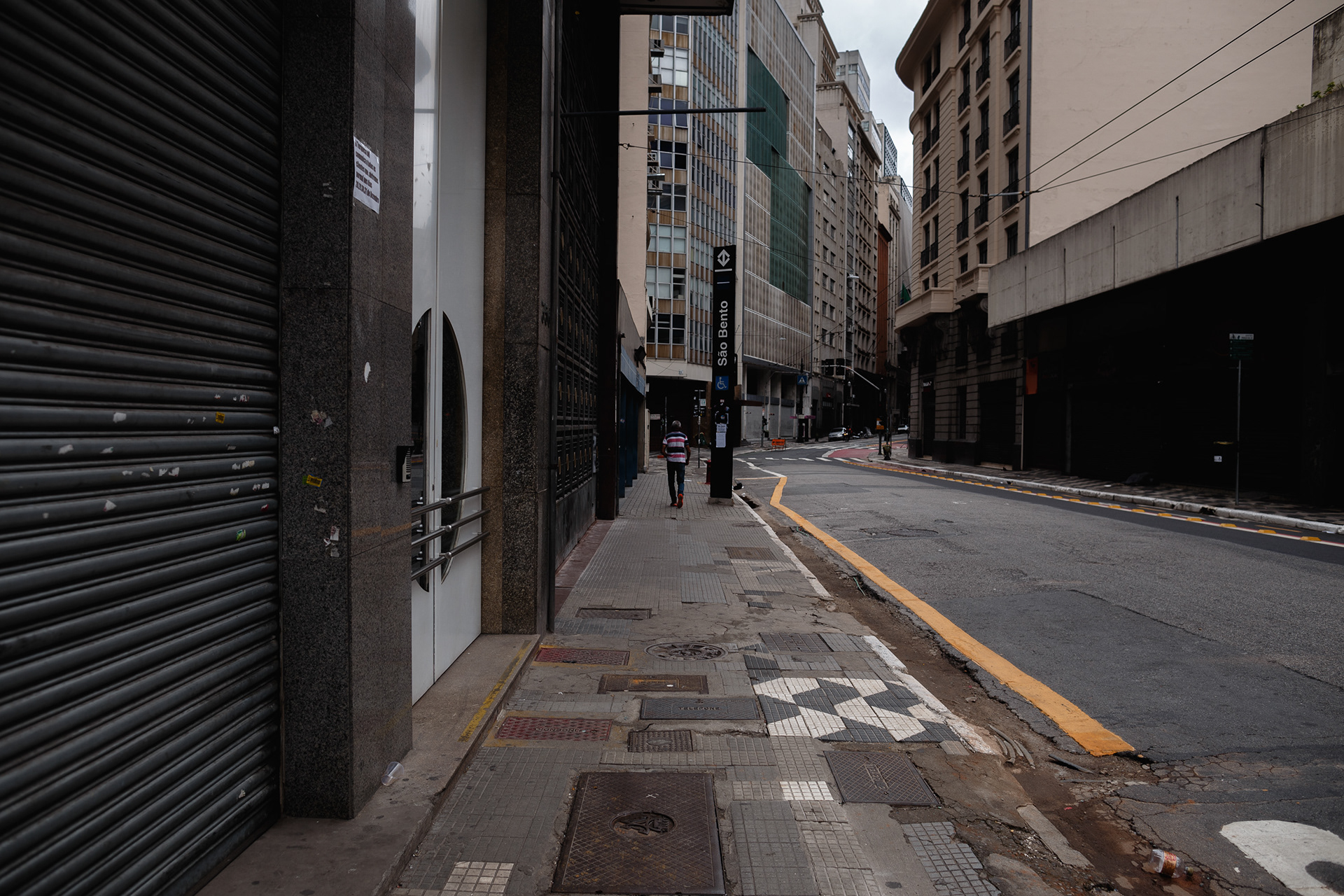 January 2021, ruas vazias no centro de São Paulo