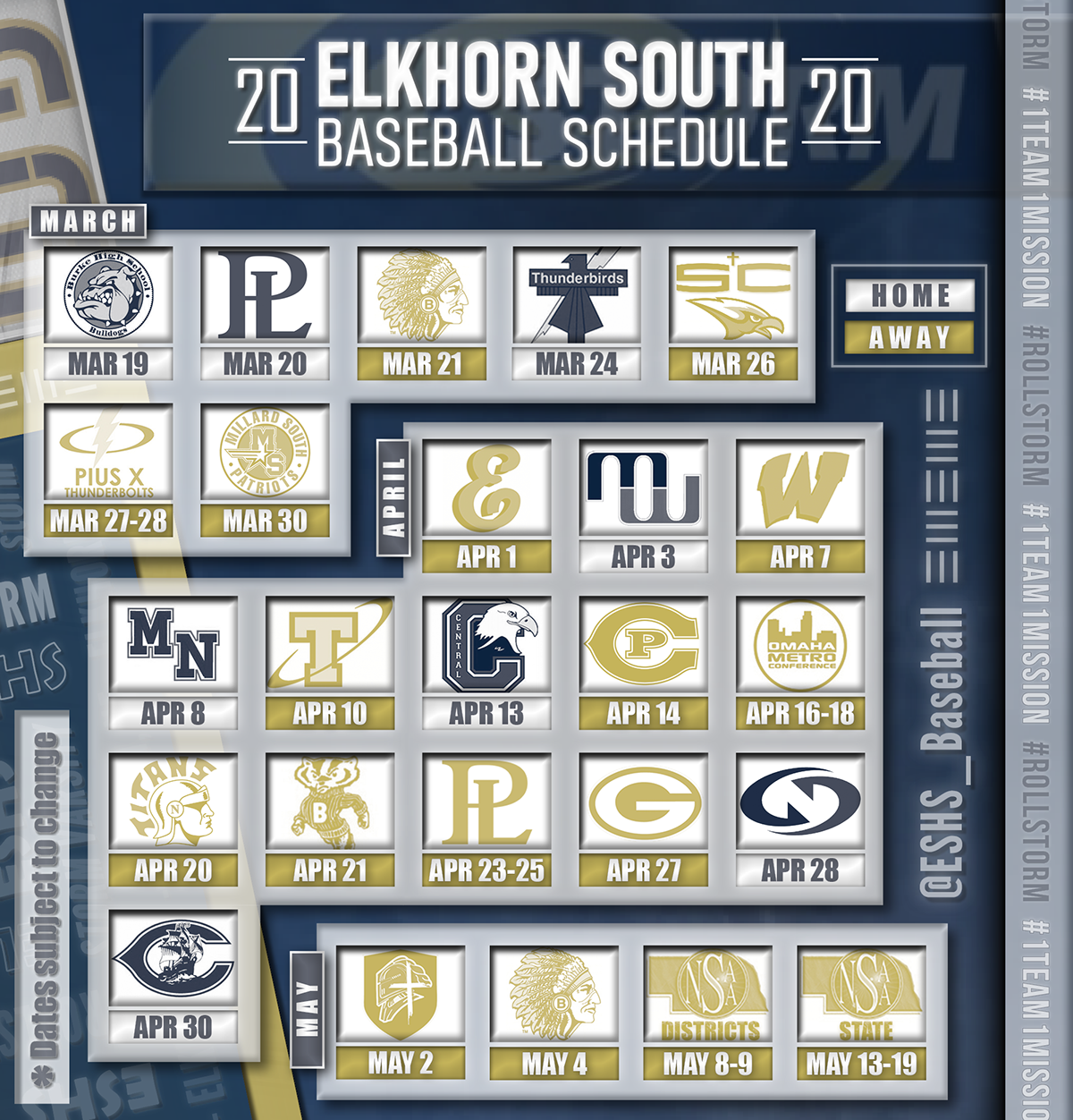 GameDay Graphics, LLC Elkhorn South Baseball