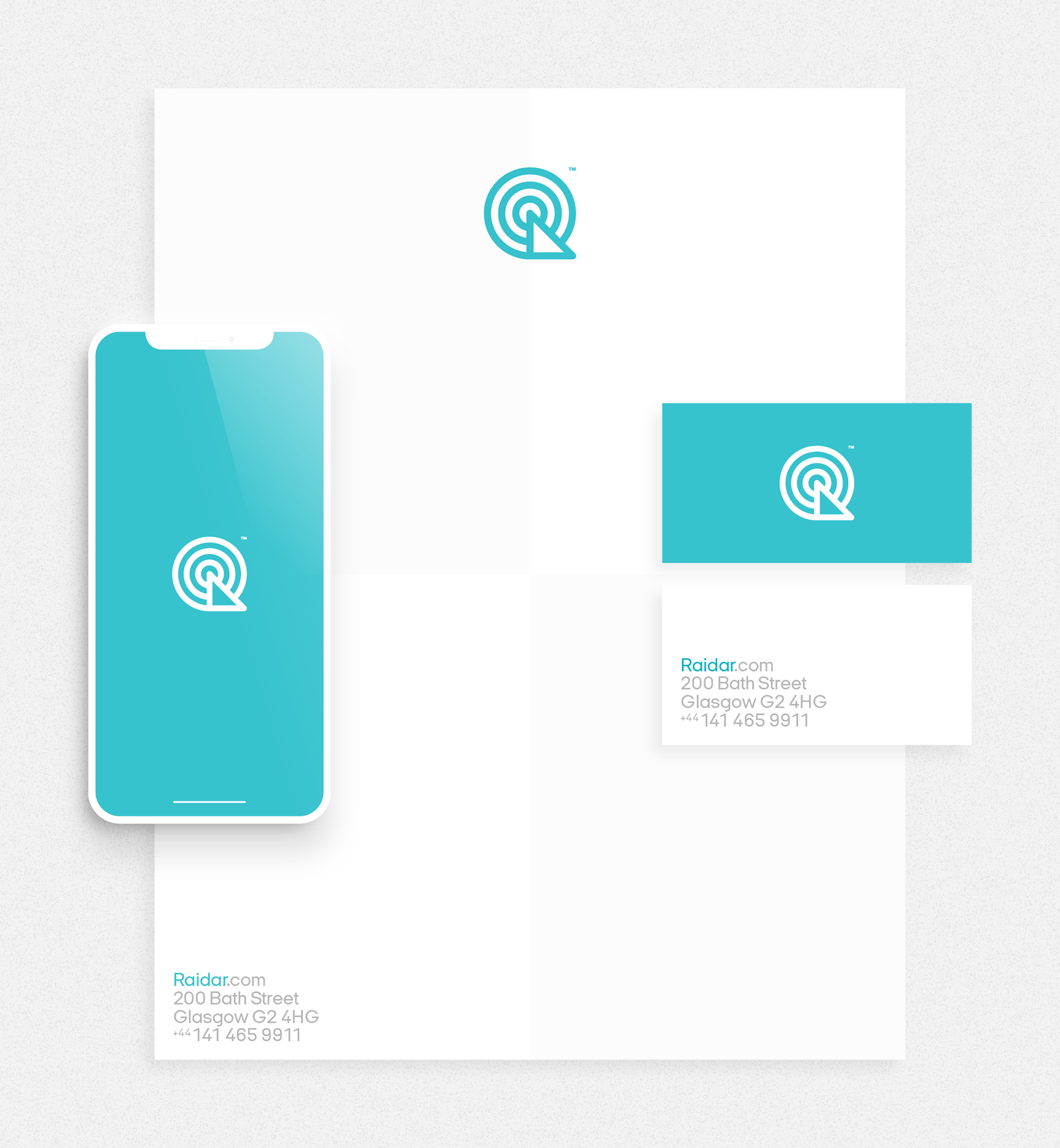 Raidar app stationery