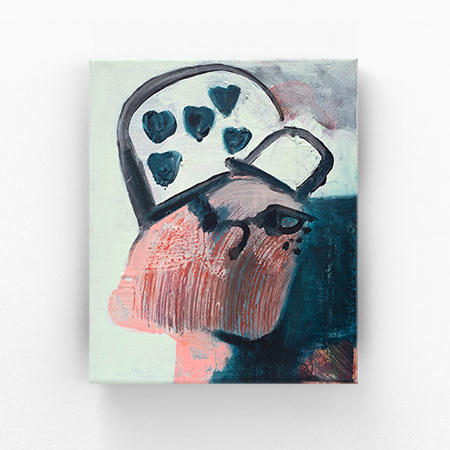 Girl with the hat, canvas, 20x30cm, 2019