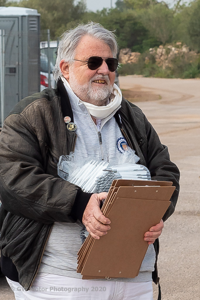 Alan arriving with Clipboards and pencils