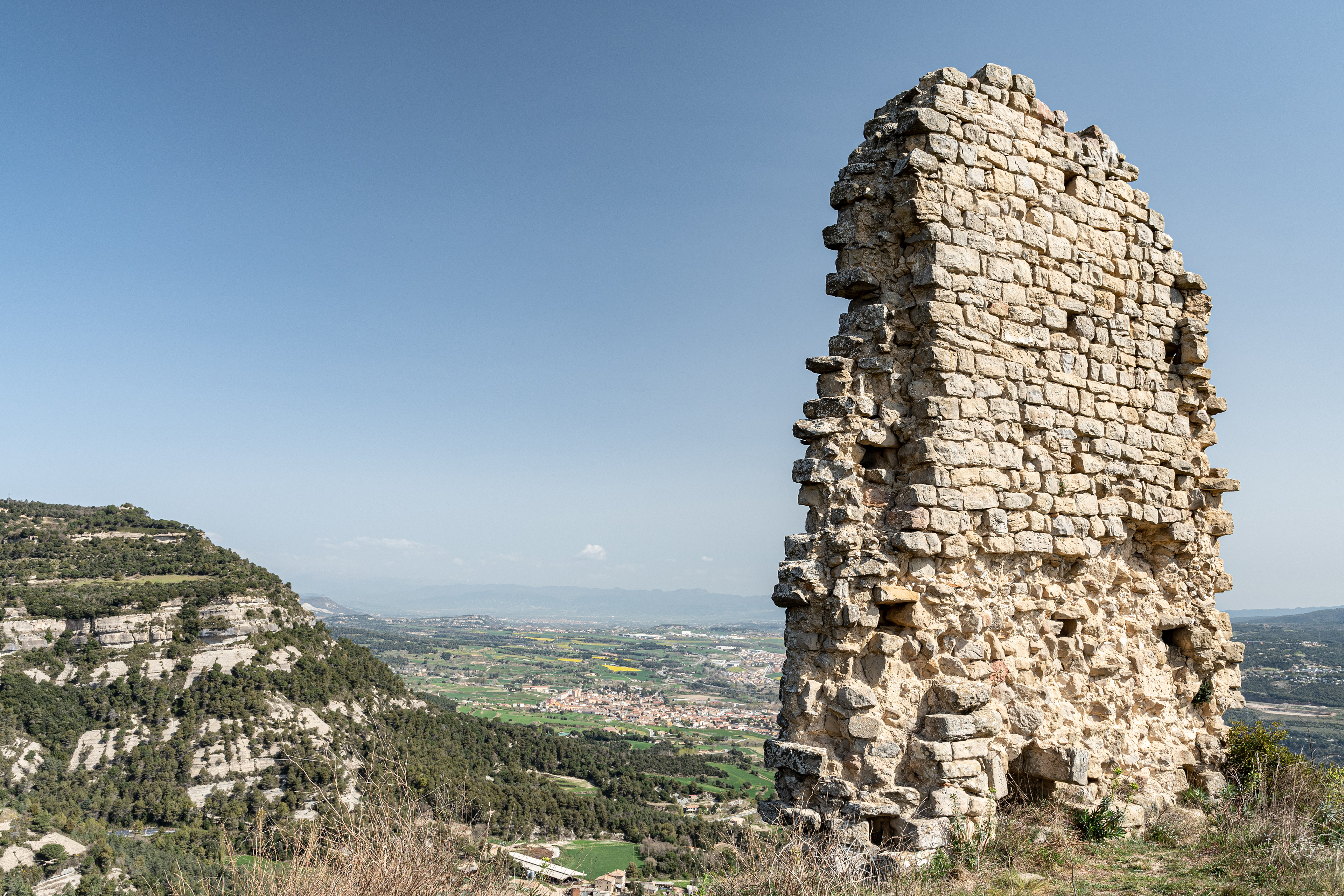 Vista desde el Castell de Sant Martí de Centelles