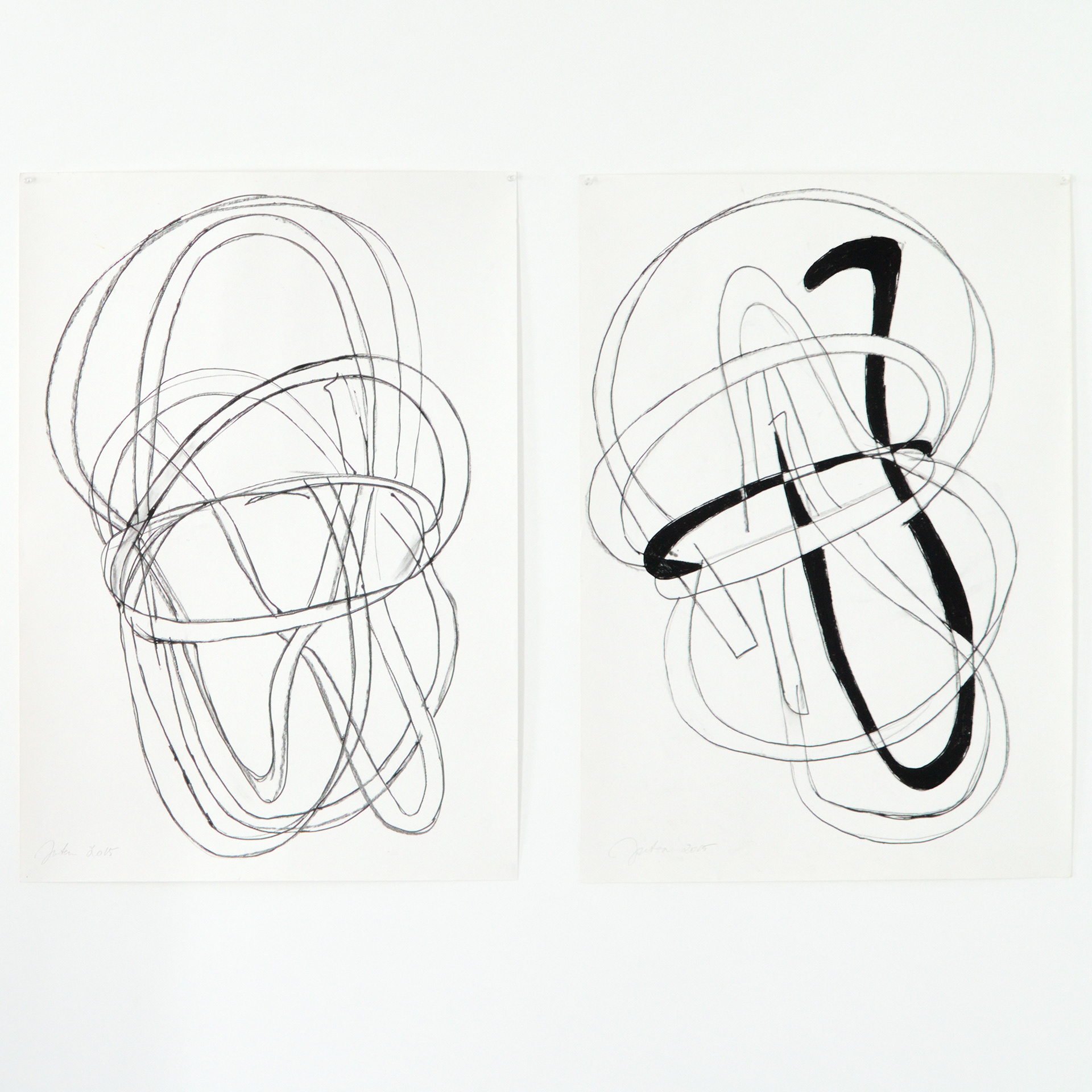 STUDIES FOR MOVIMENTO 2014 - ink and crayon on paper