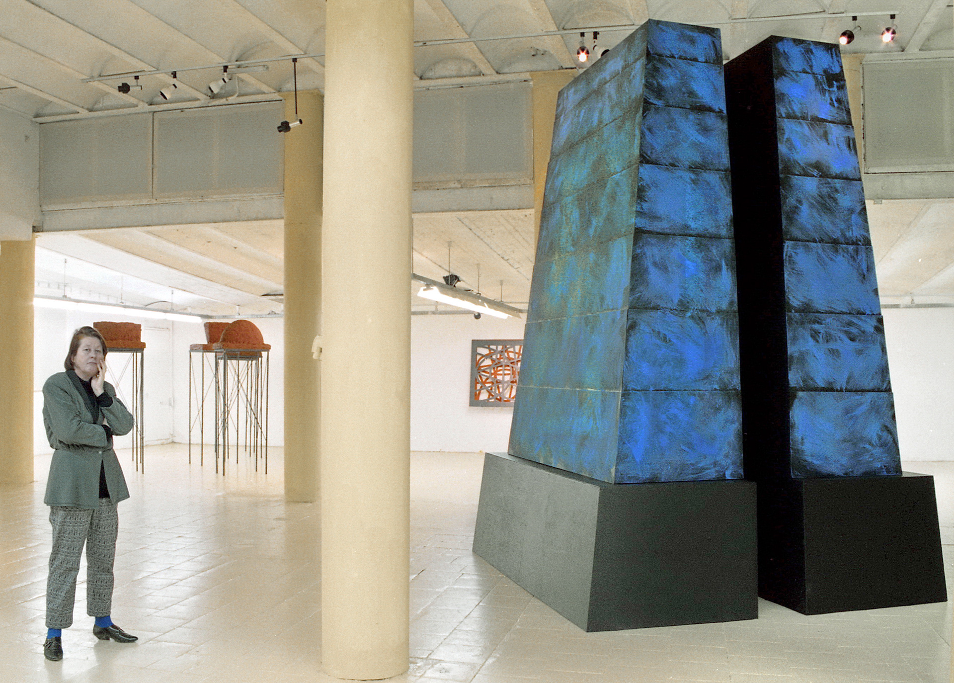   BLUE MASTABA 1992 - mixed media - solo exhibition 'Epidermis' 1992 - STROOM/hcbk/The Hague
