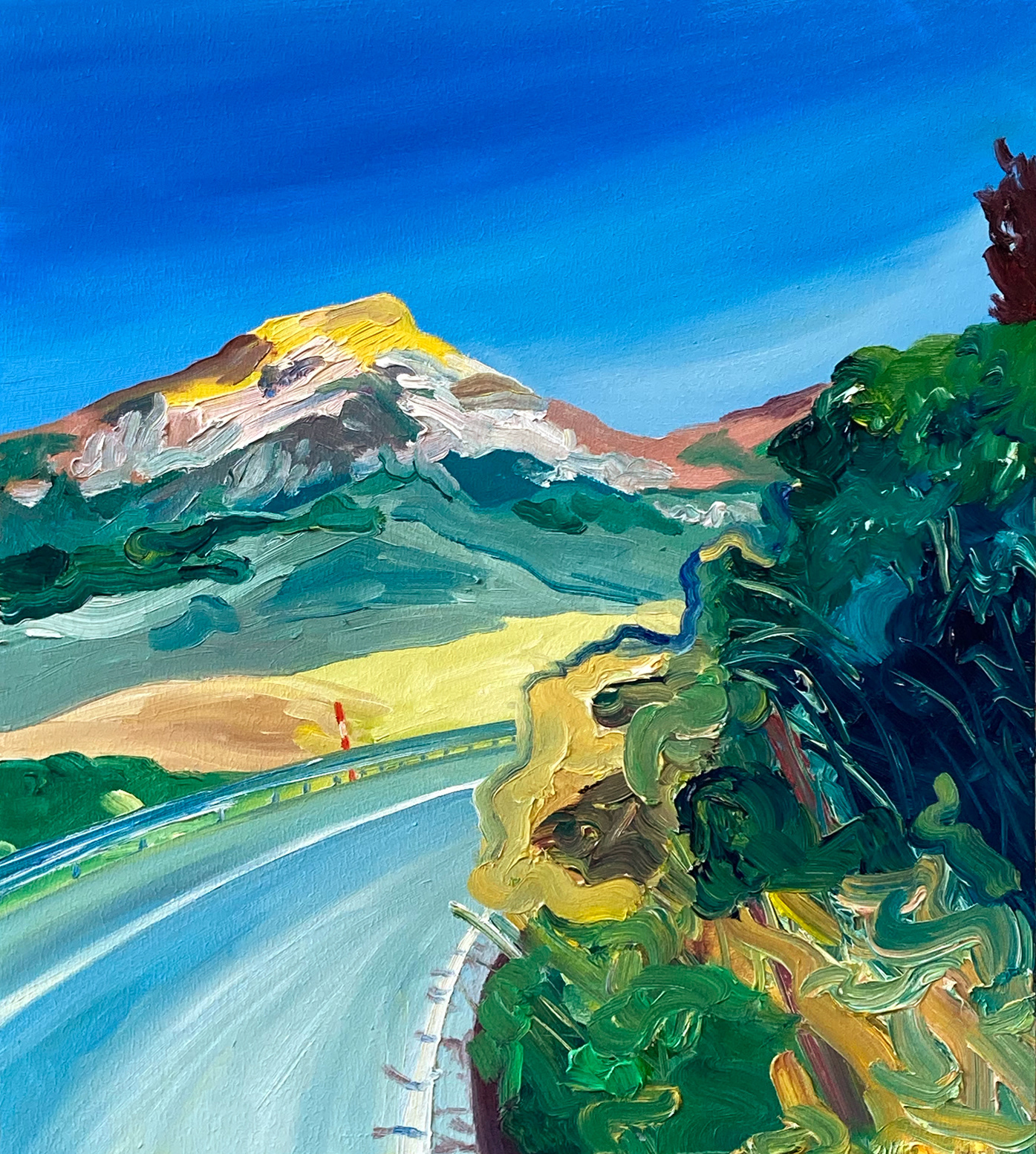 Sunny Summit, oil on canvas, 35 x 40 cm